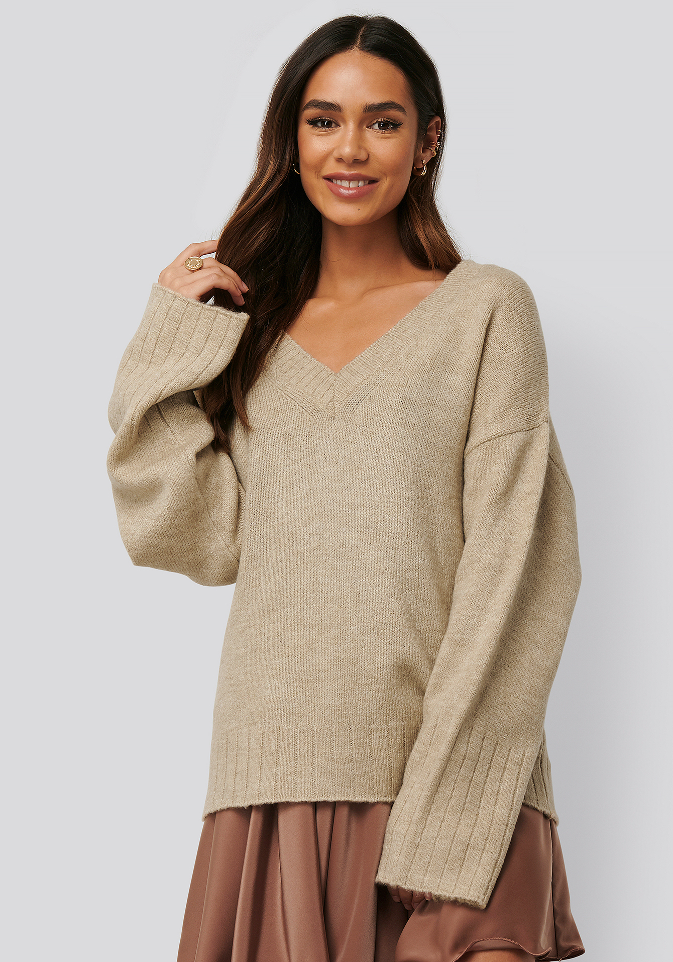 oversized knit pullover