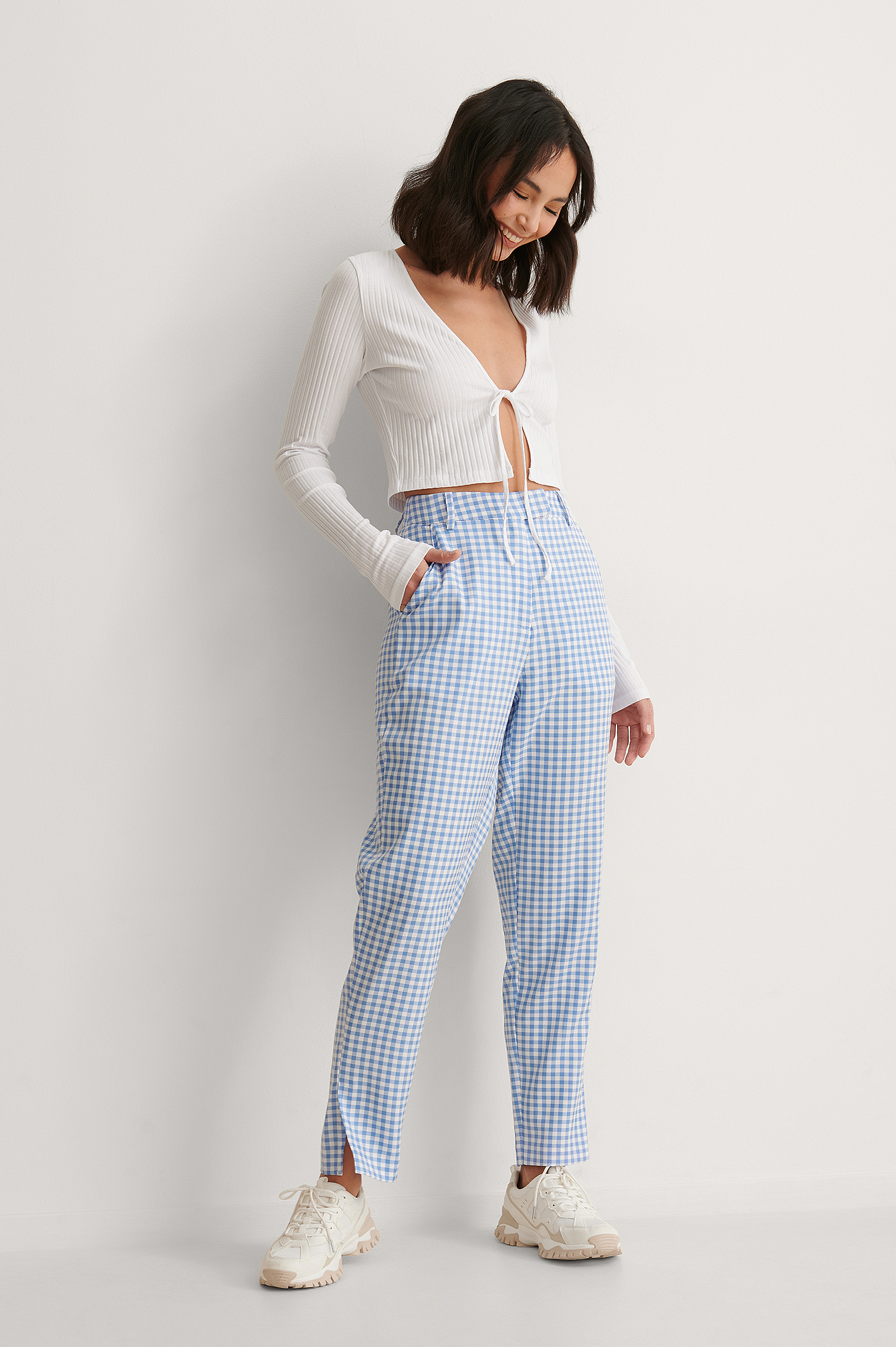 ribbed cardigan white