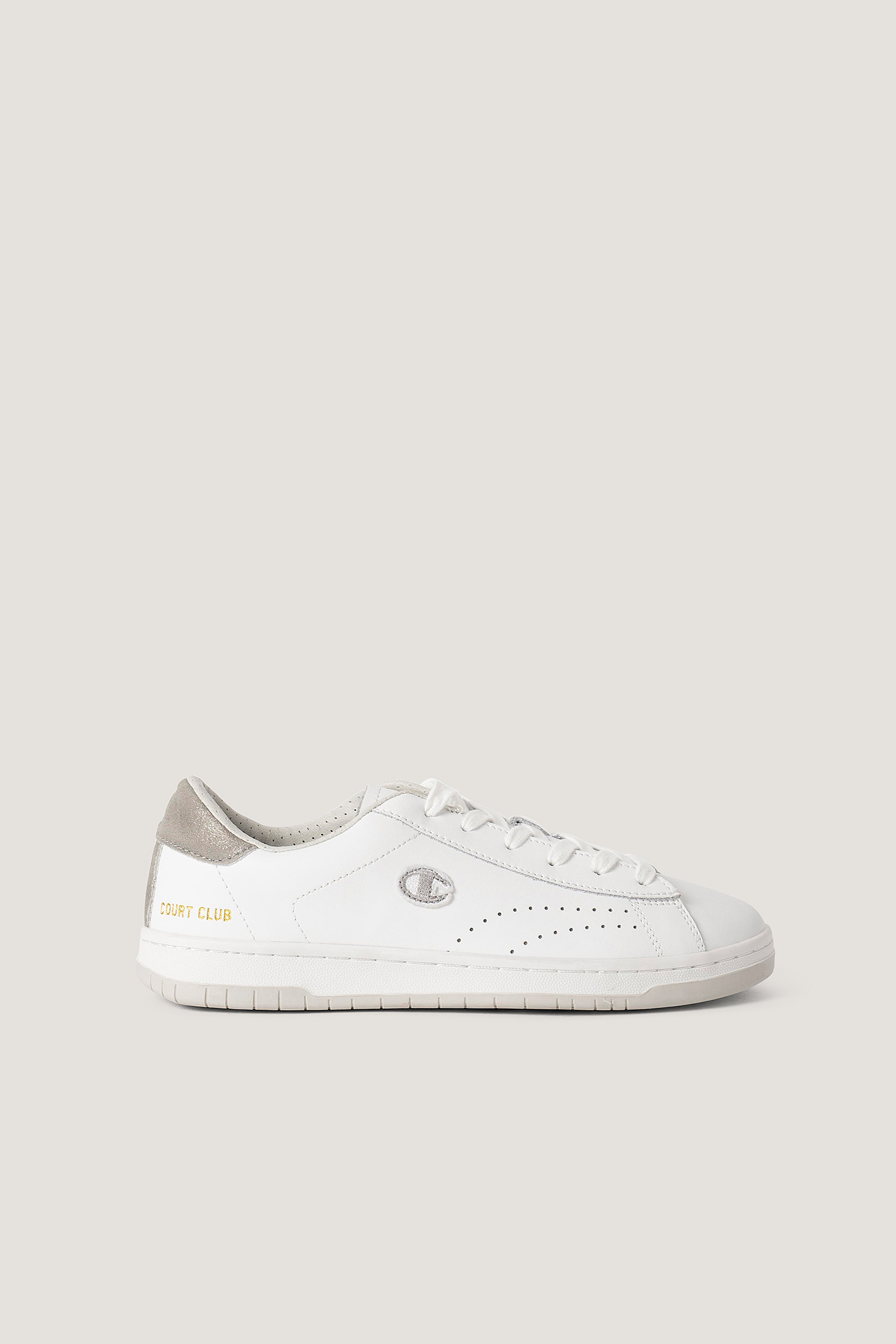 White/Silver Low Cut Sneakers Court Club
