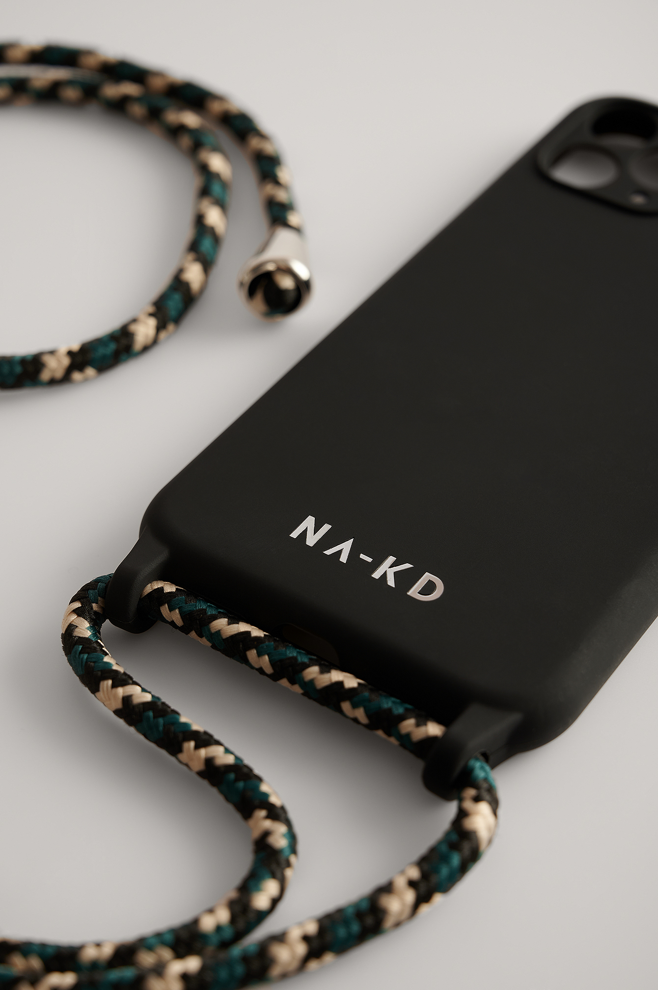 Cord Strap Phone Case Czarny