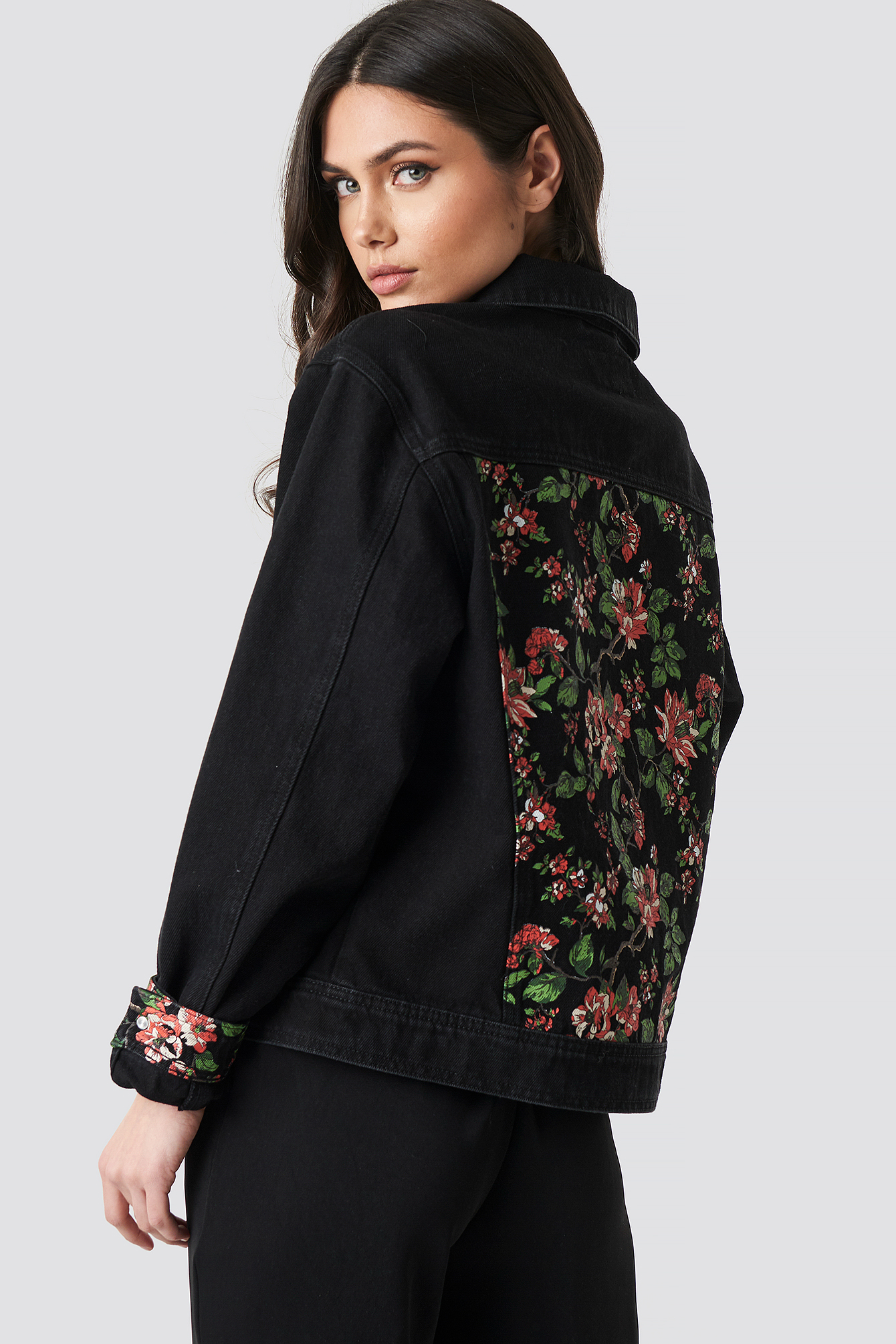 floral denim jacket