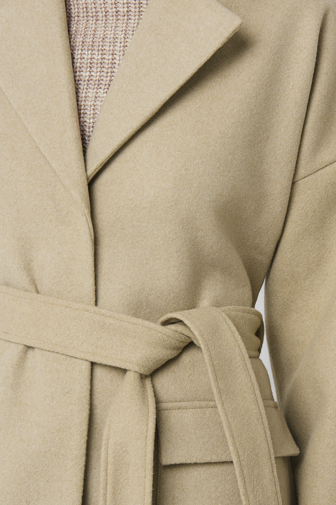 beige midi coat