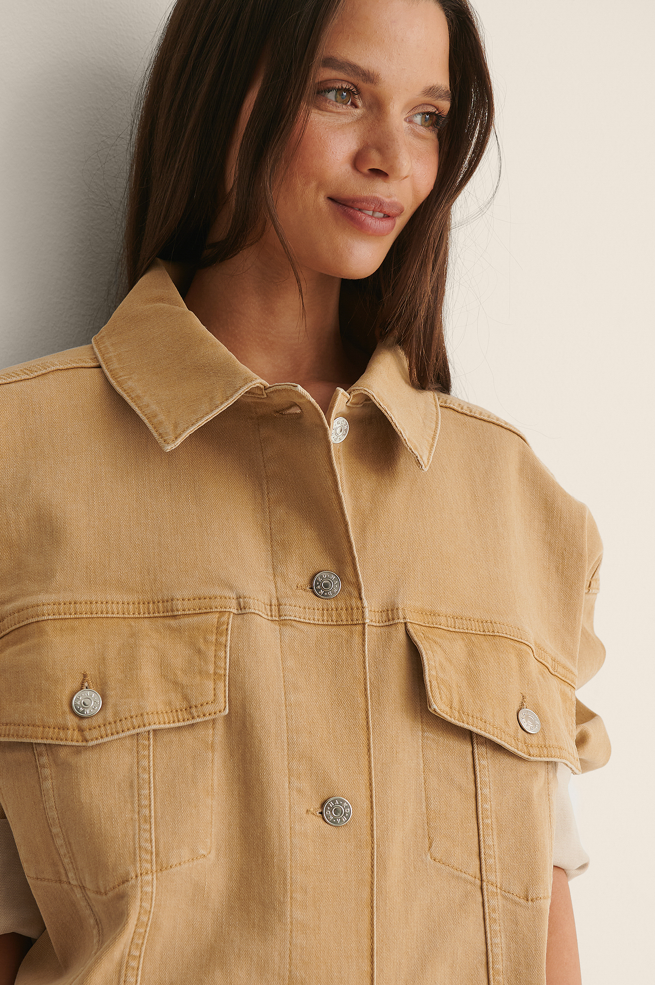 light orange denim jacket