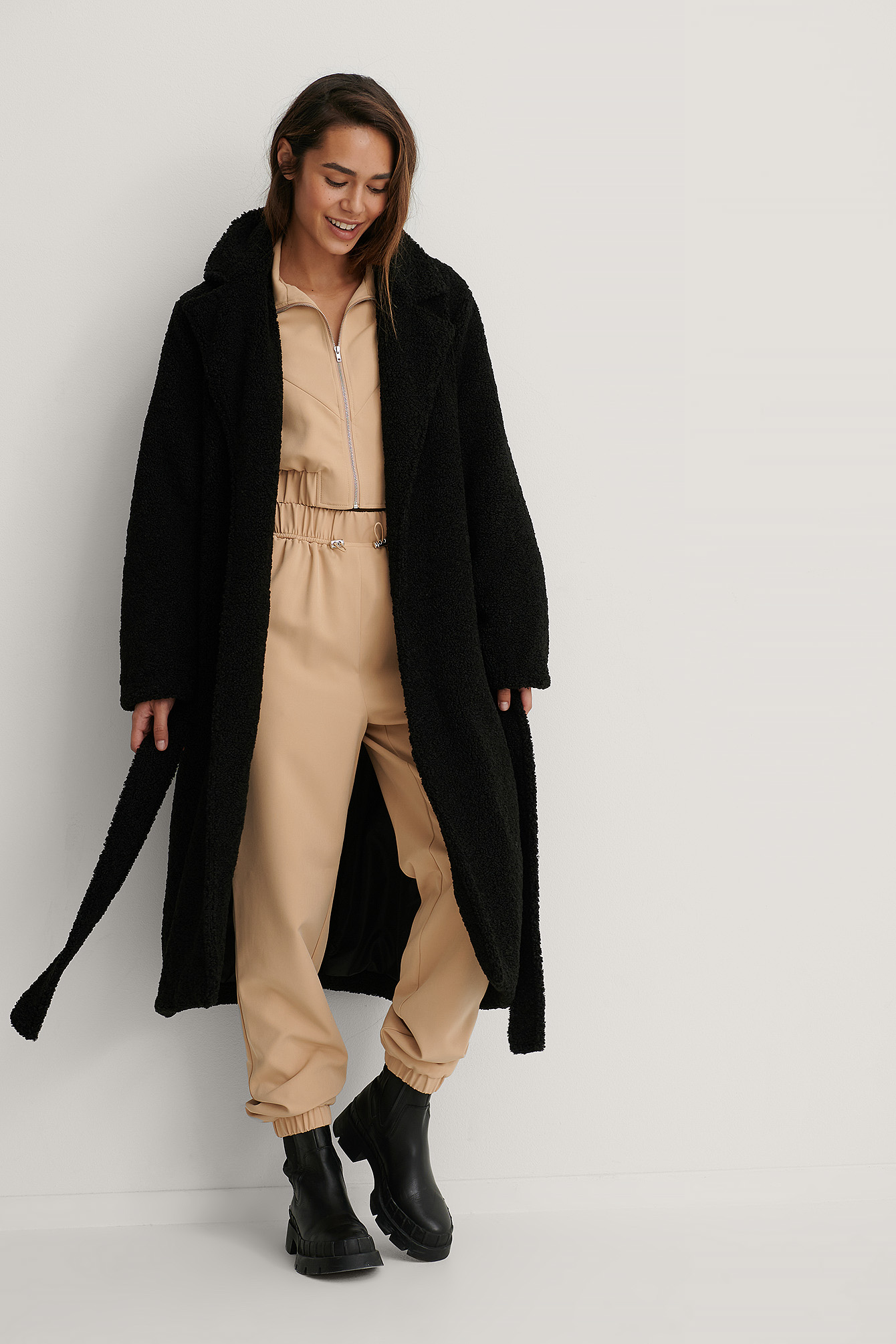 black structured coat