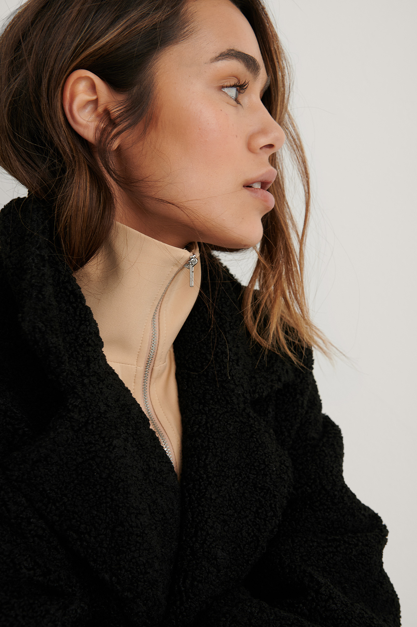 black structured coat