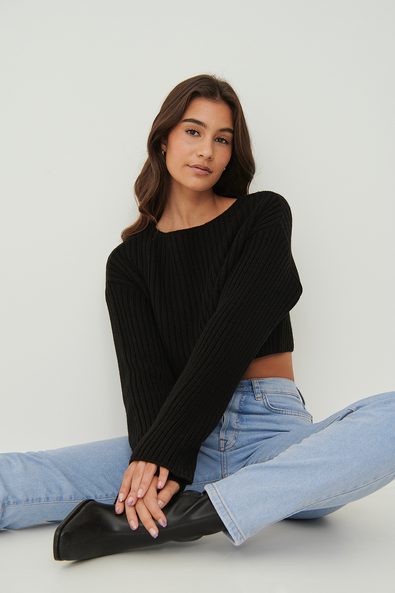 frayed heart sweater