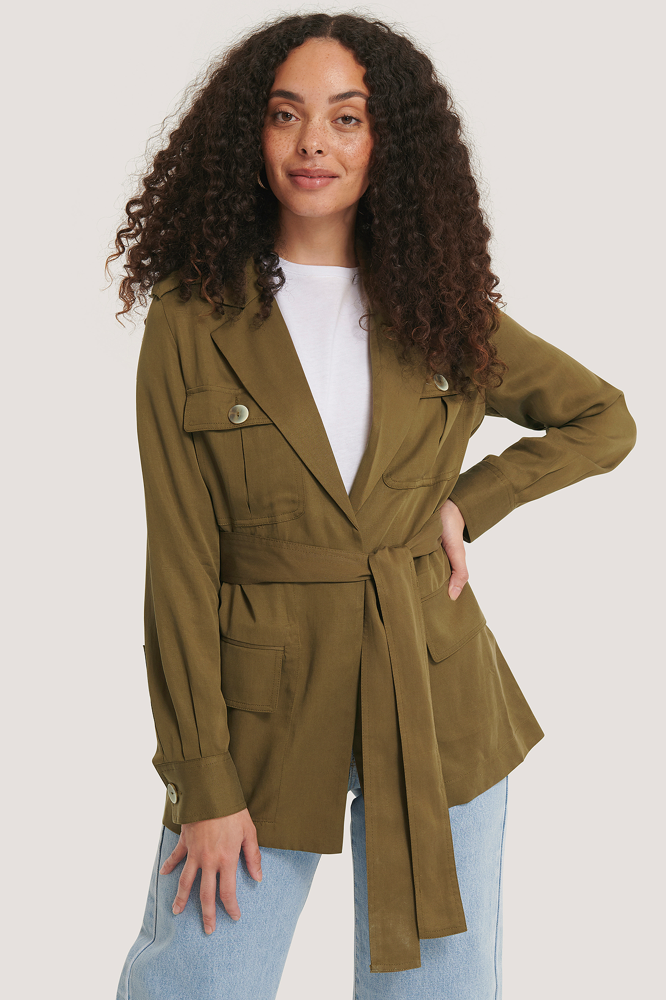 wallis khaki coat