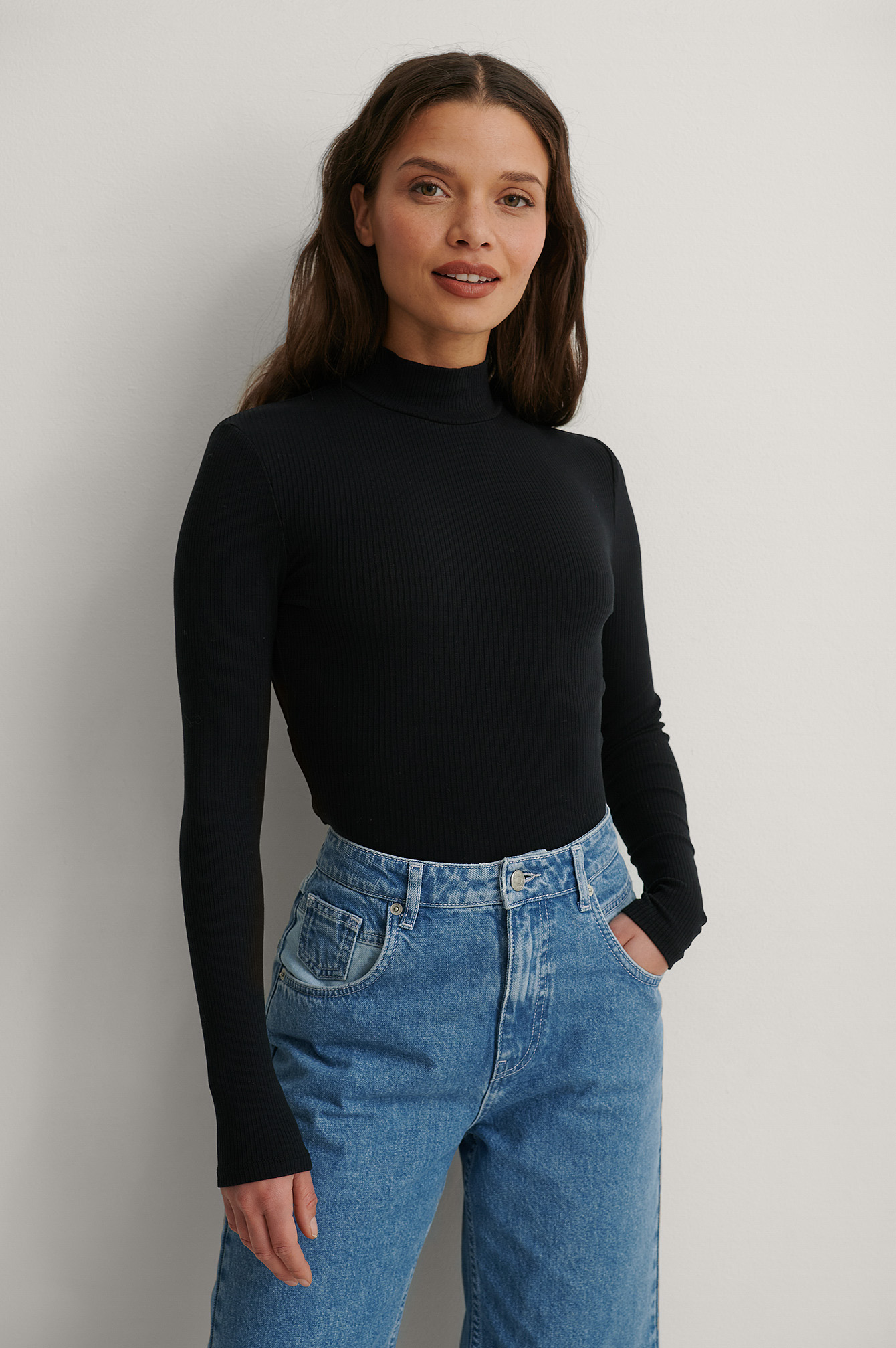 tie back turtleneck top