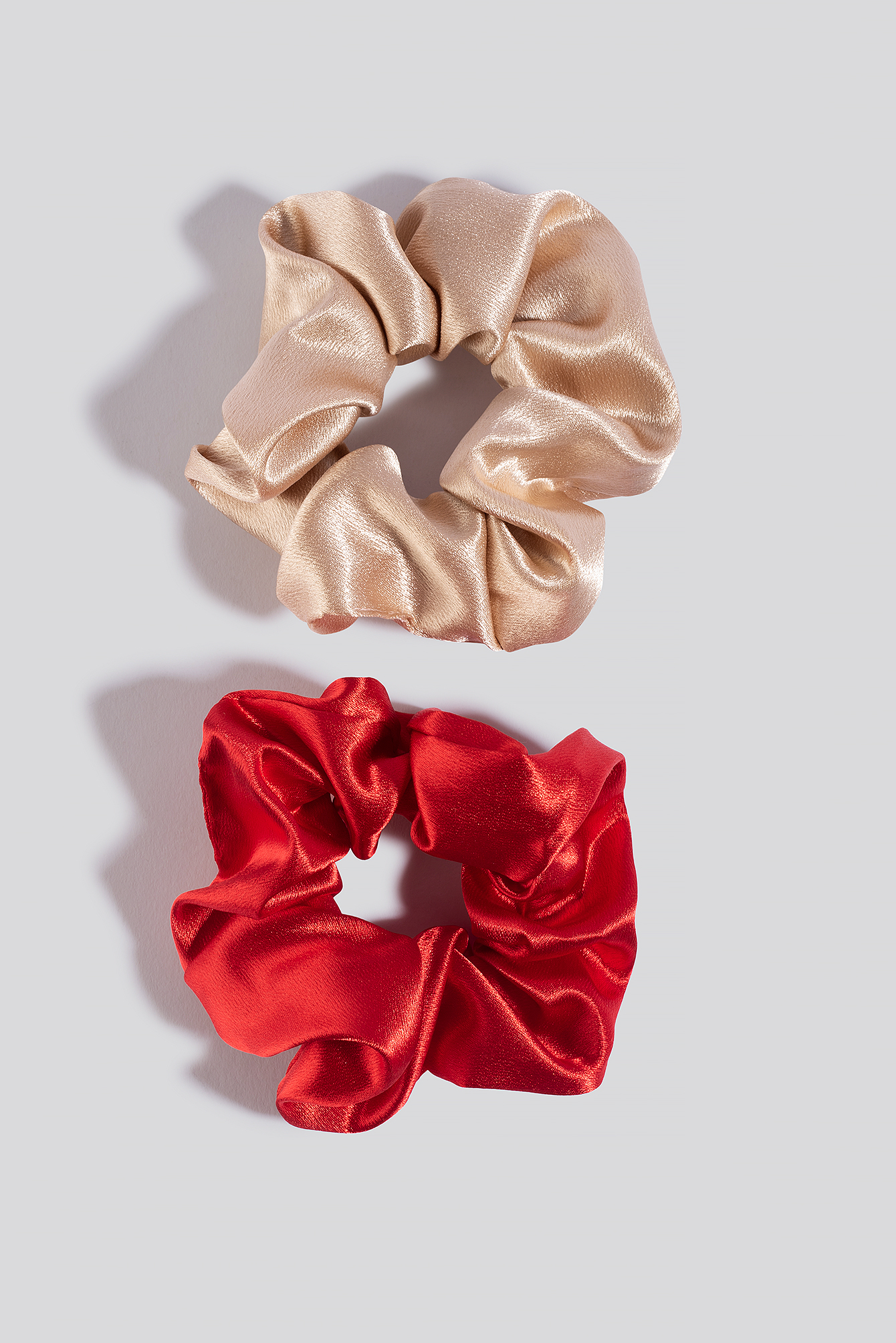 Nude/Berry 2-Pack Metall Scrunchies