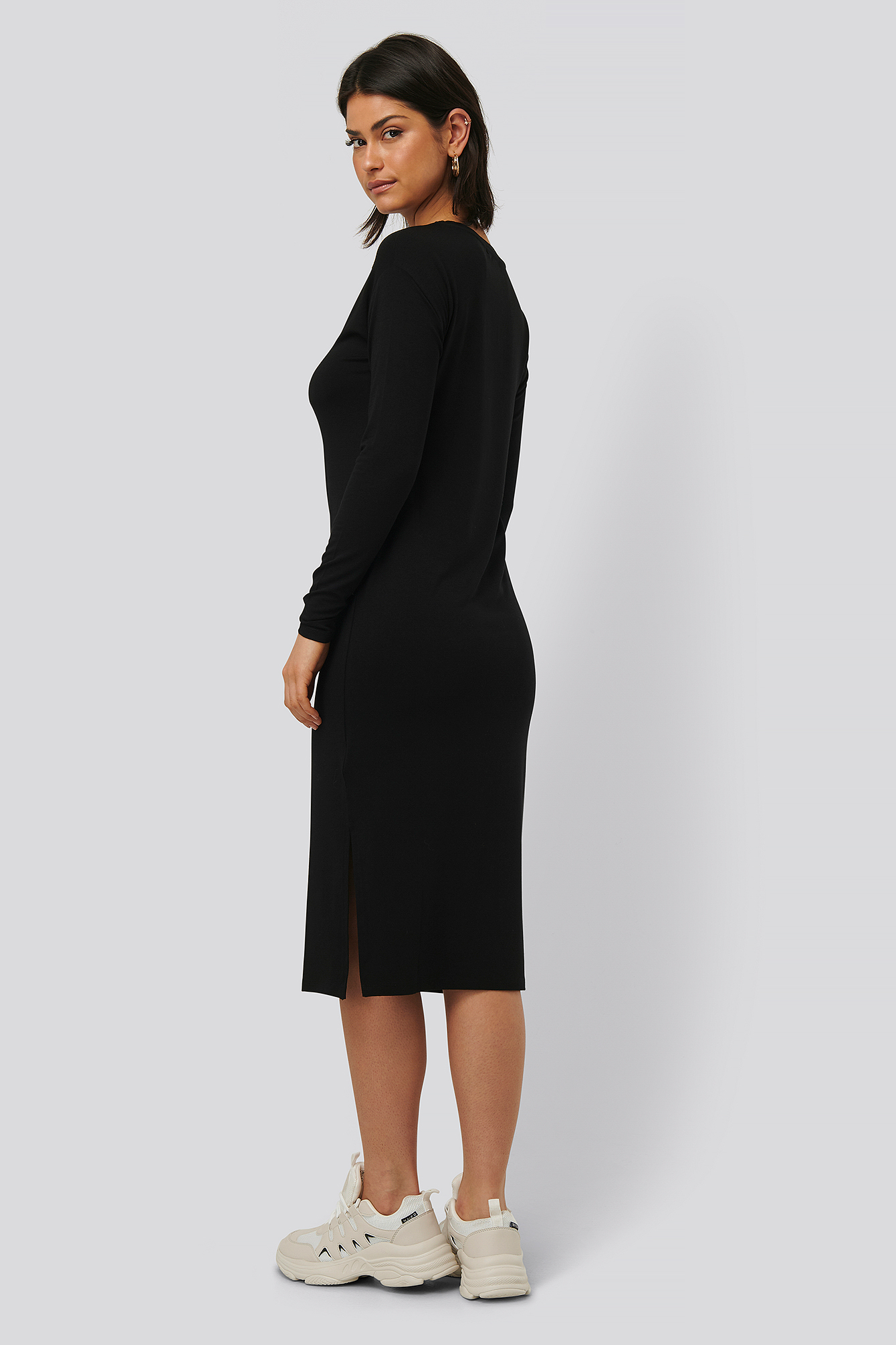black straight dress
