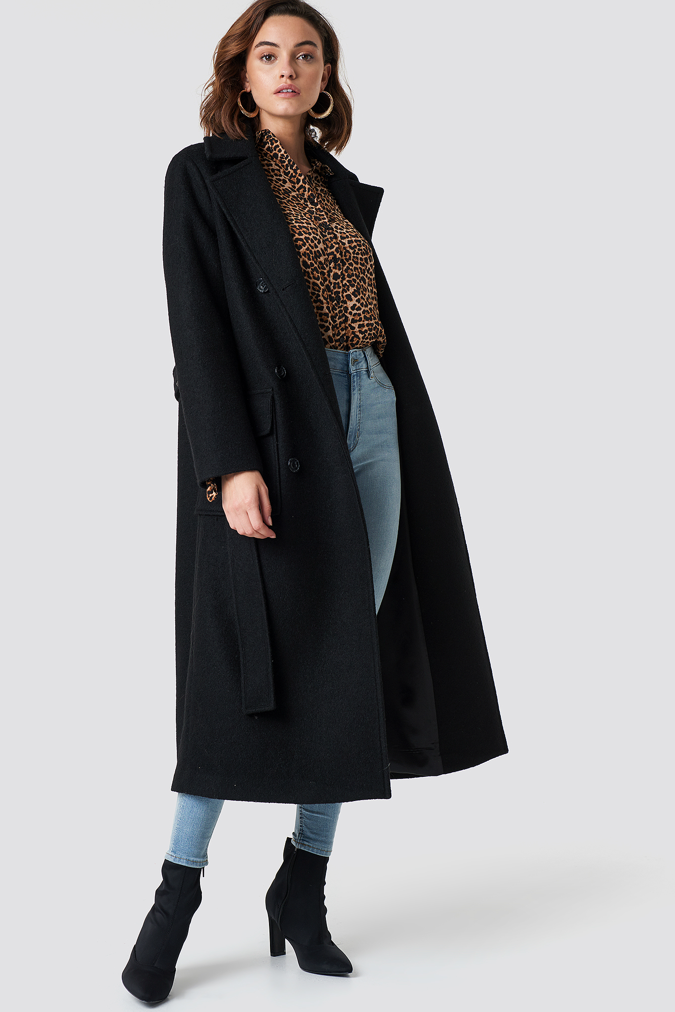 black belted coat