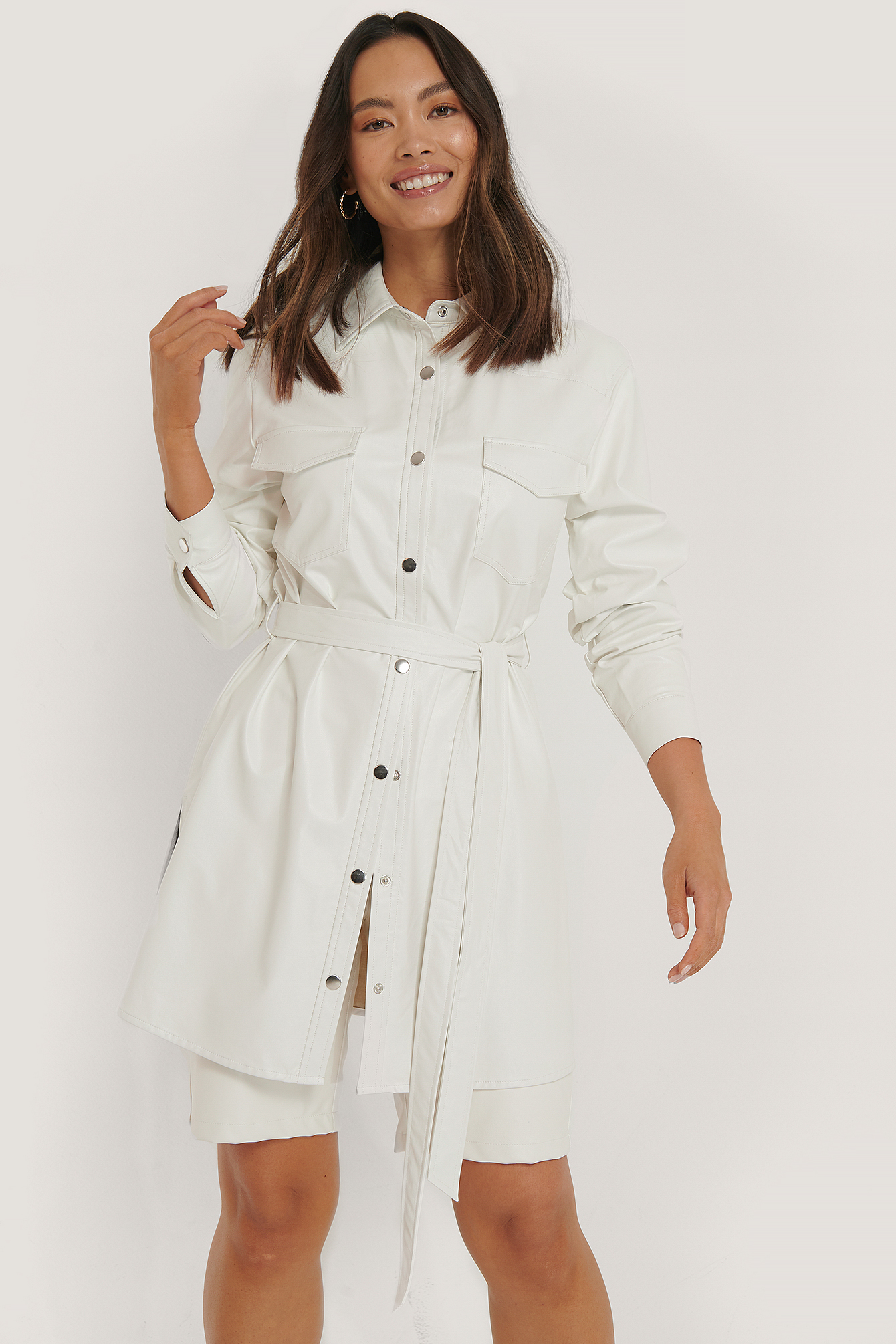 shirt belted dress