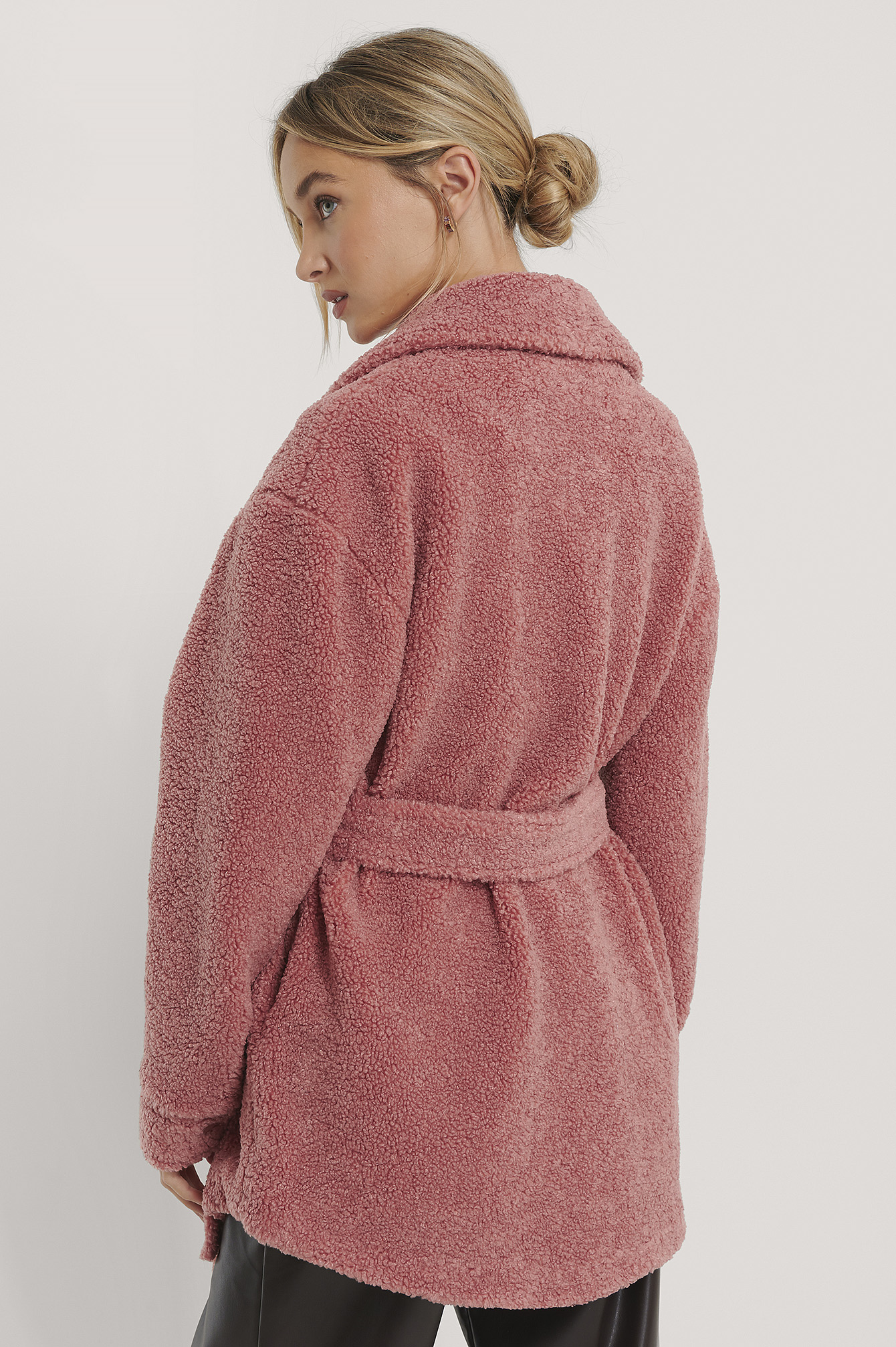 light pink teddy jacket