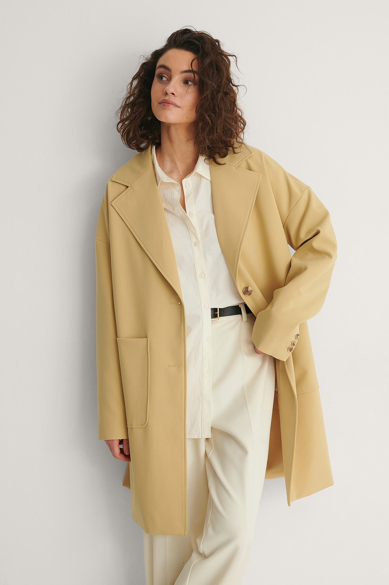 cream blazer coat