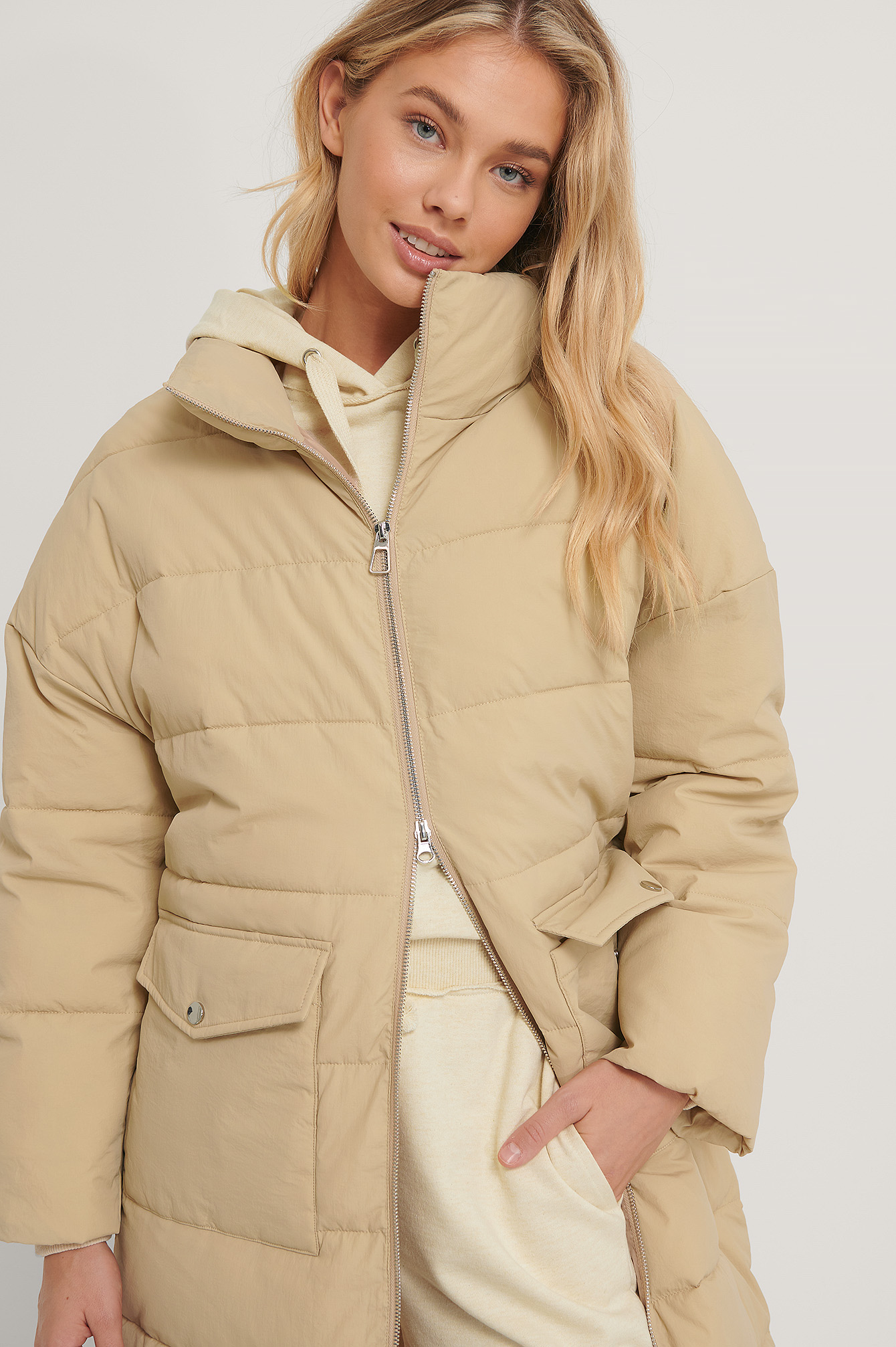 tan padded jacket