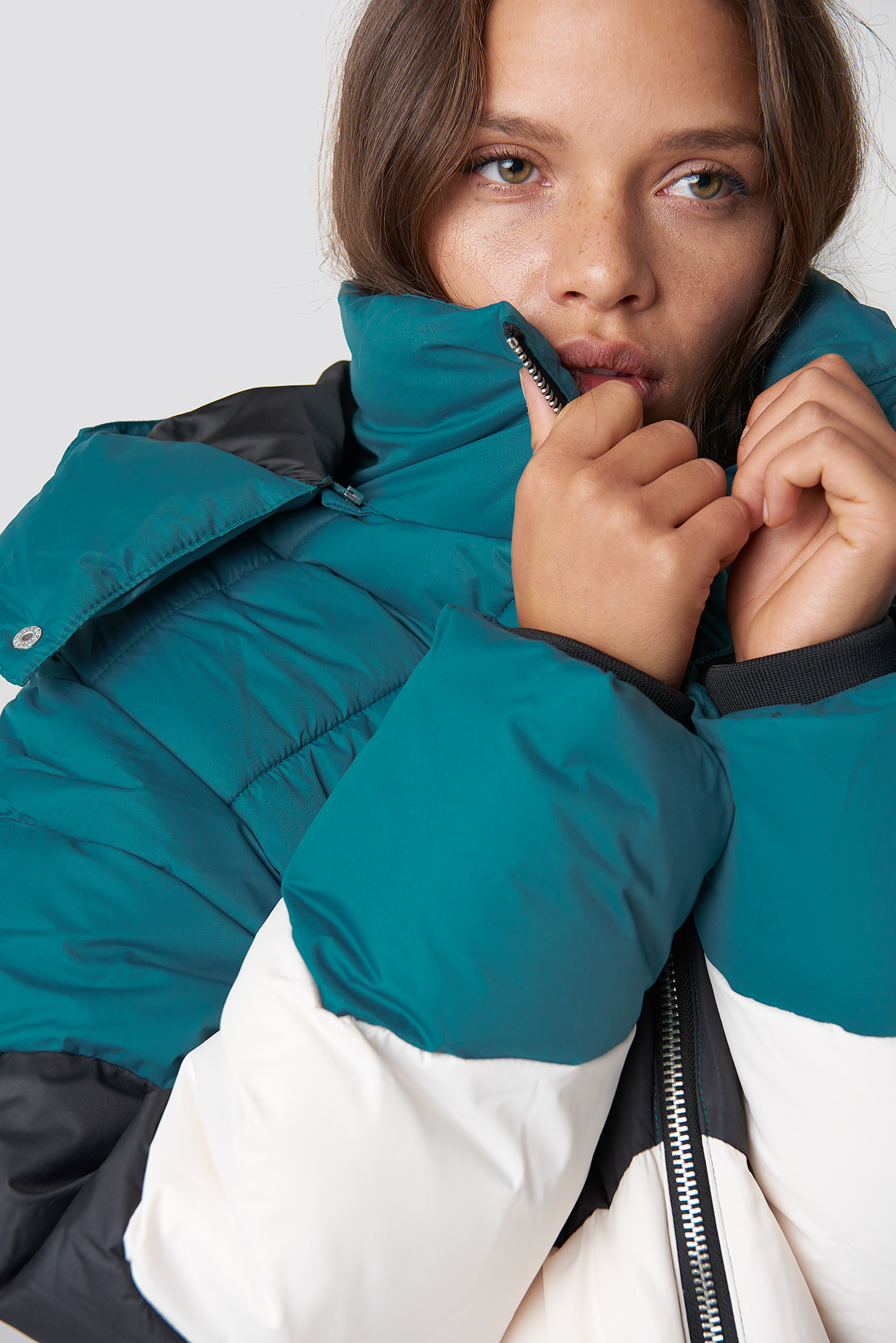 block padded jacket