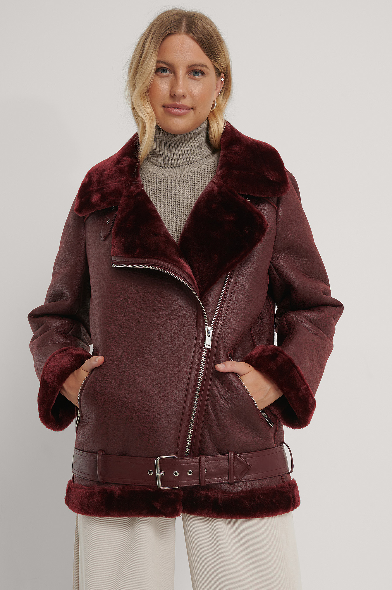 red aviator jacket