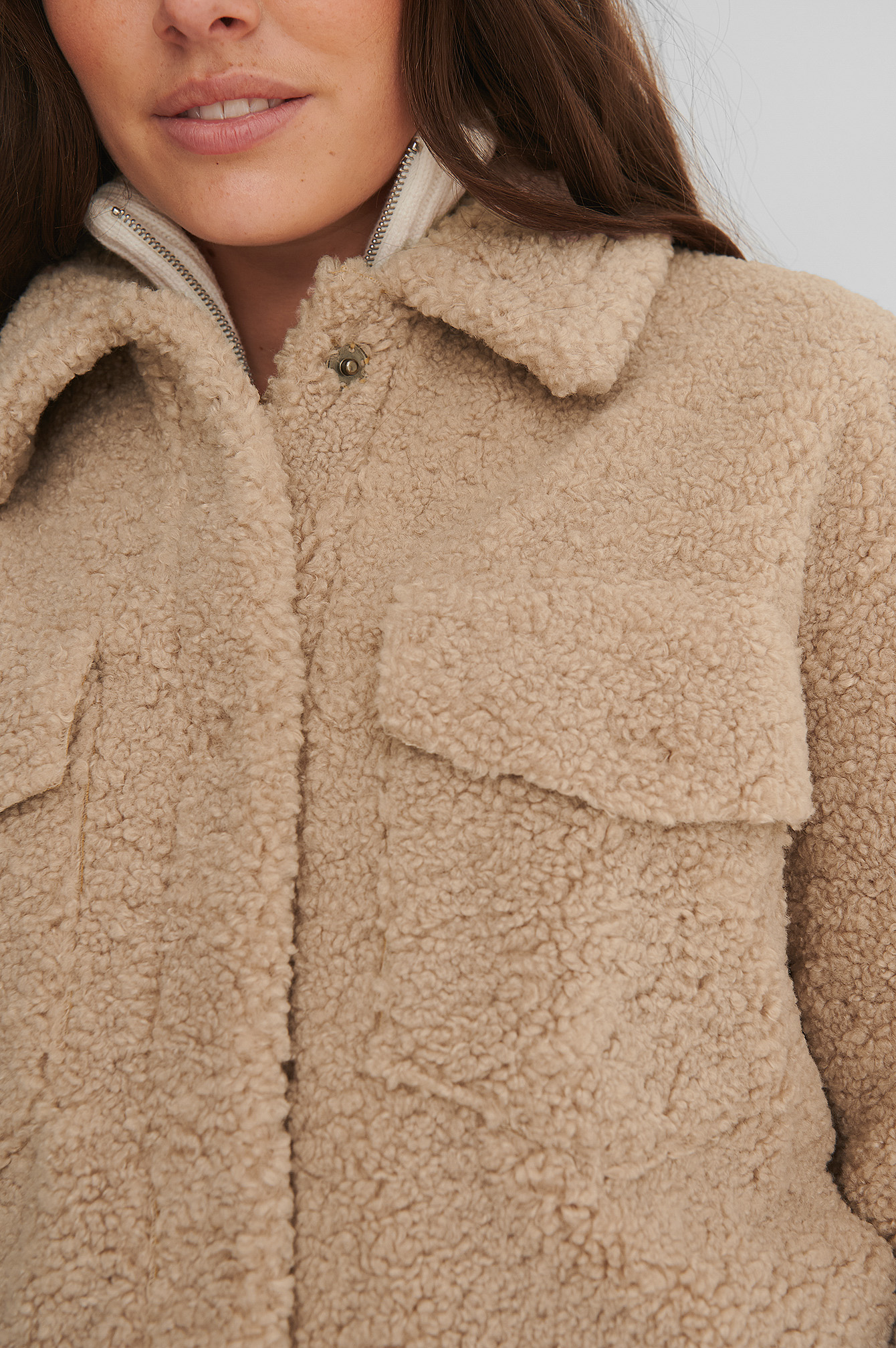 teddy jacket beige