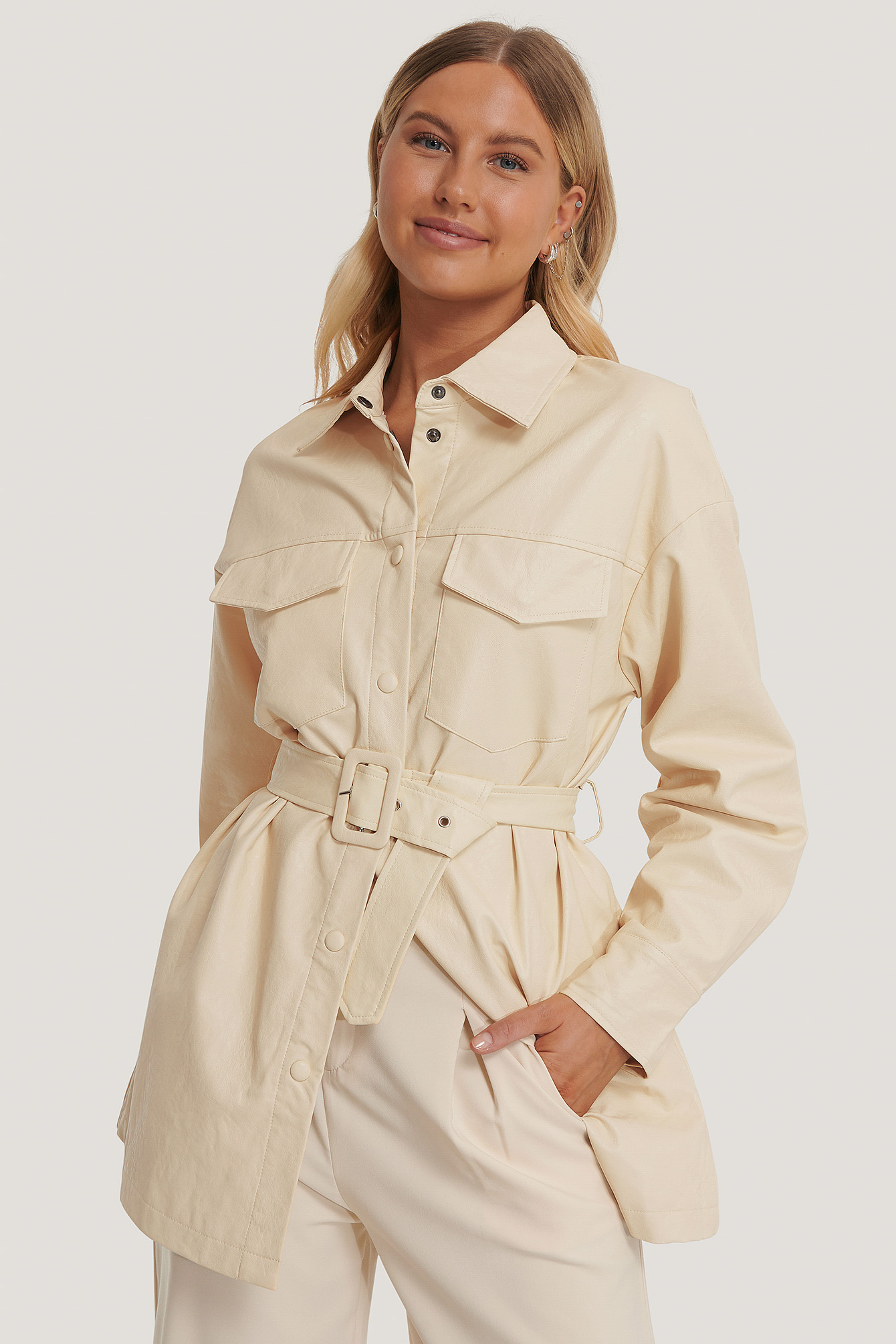 beige fall jacket