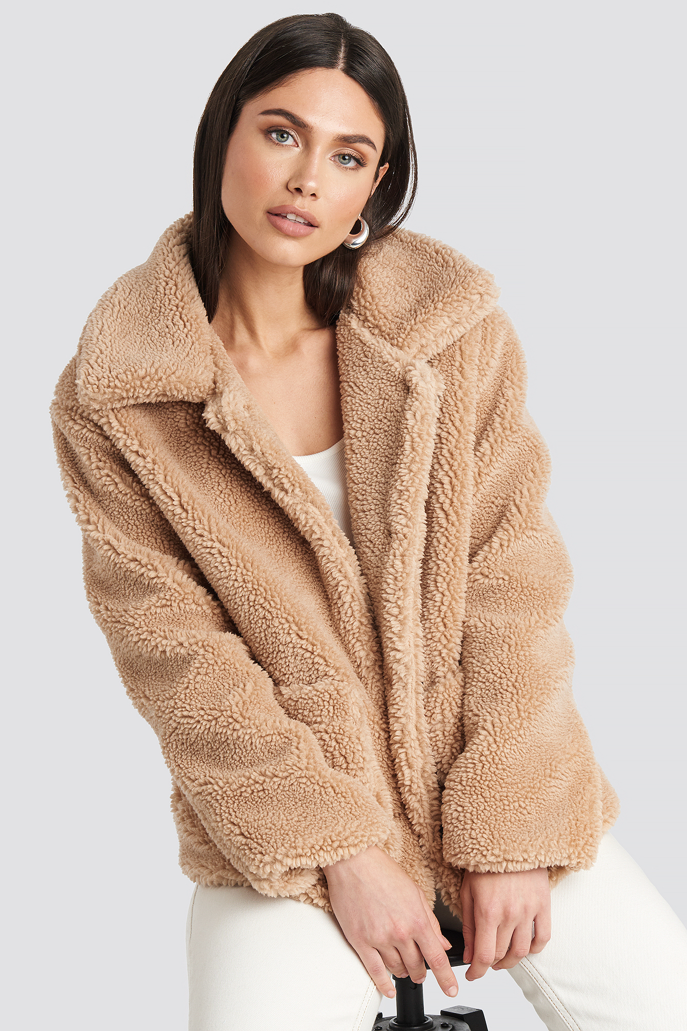 teddy bear jacket beige
