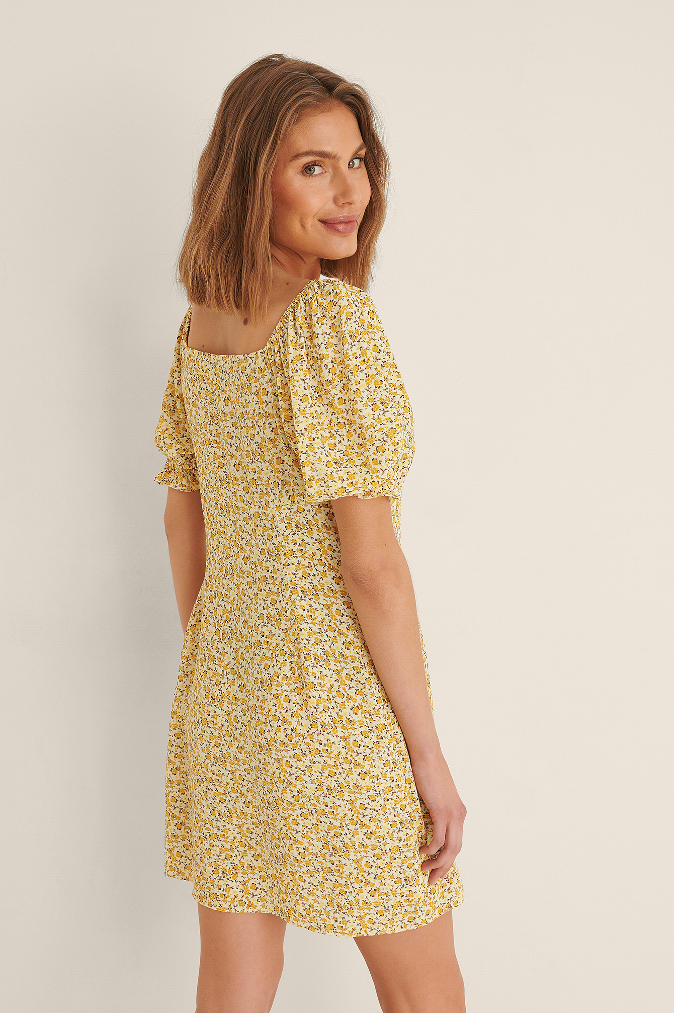 Button Through Prairie Mini Dress Yellow Na Kdlounge Com Button Through Prairie Mini Dress Yellow Na Kdlounge Com