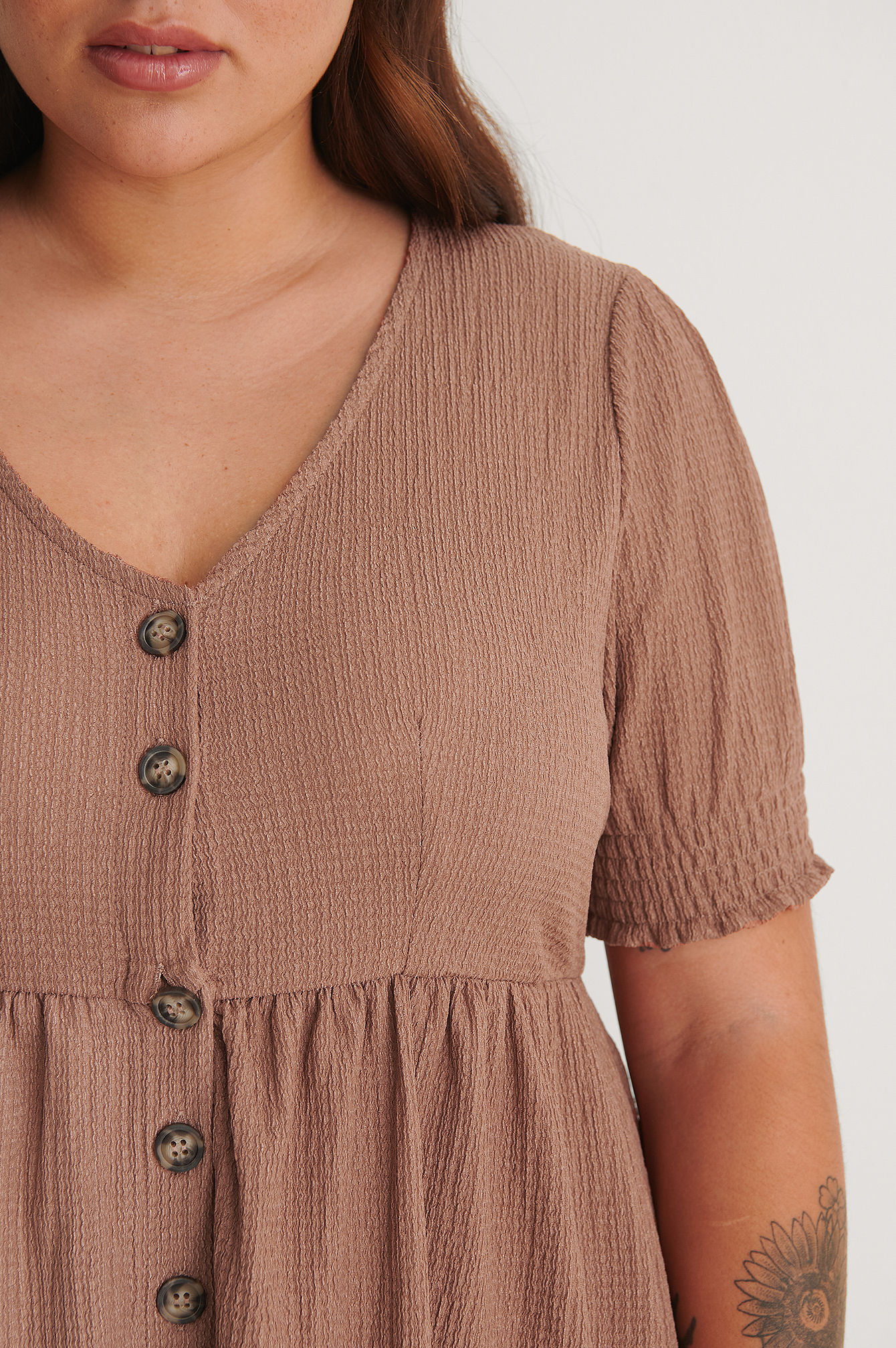 button up jersey dress