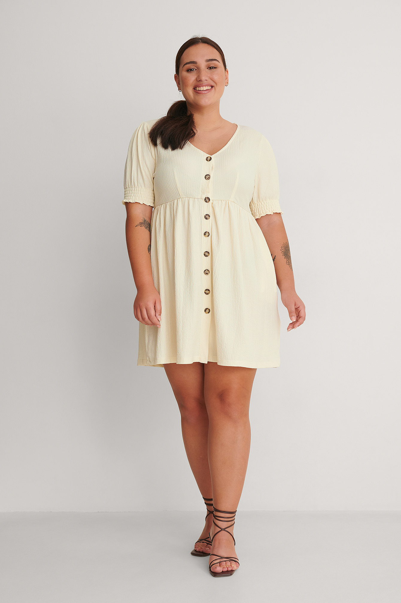 button jersey dress