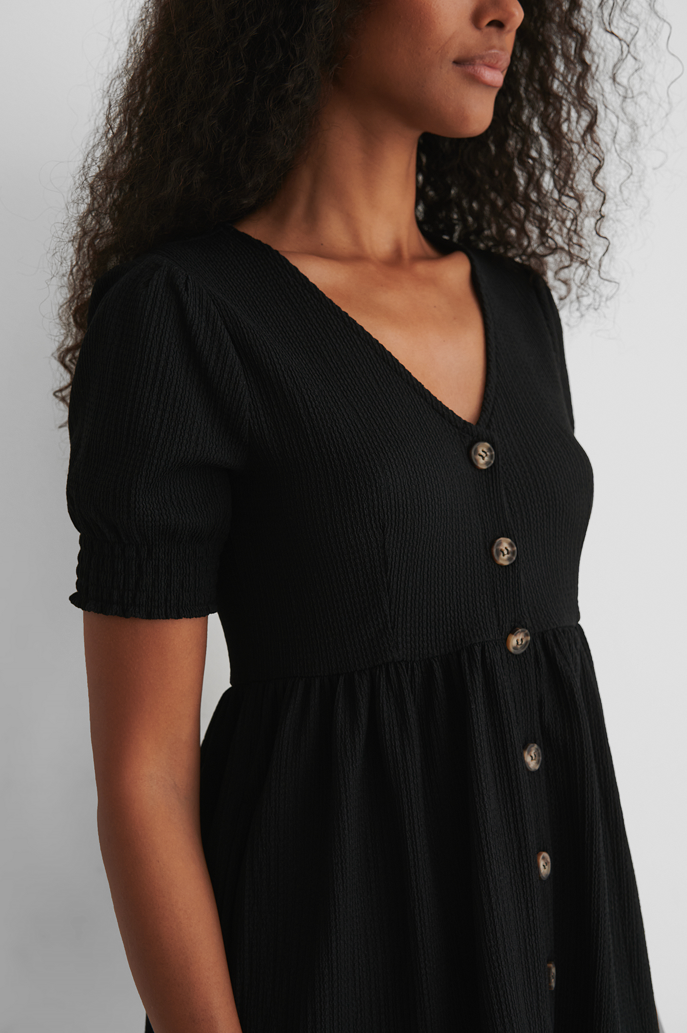button up jersey dress