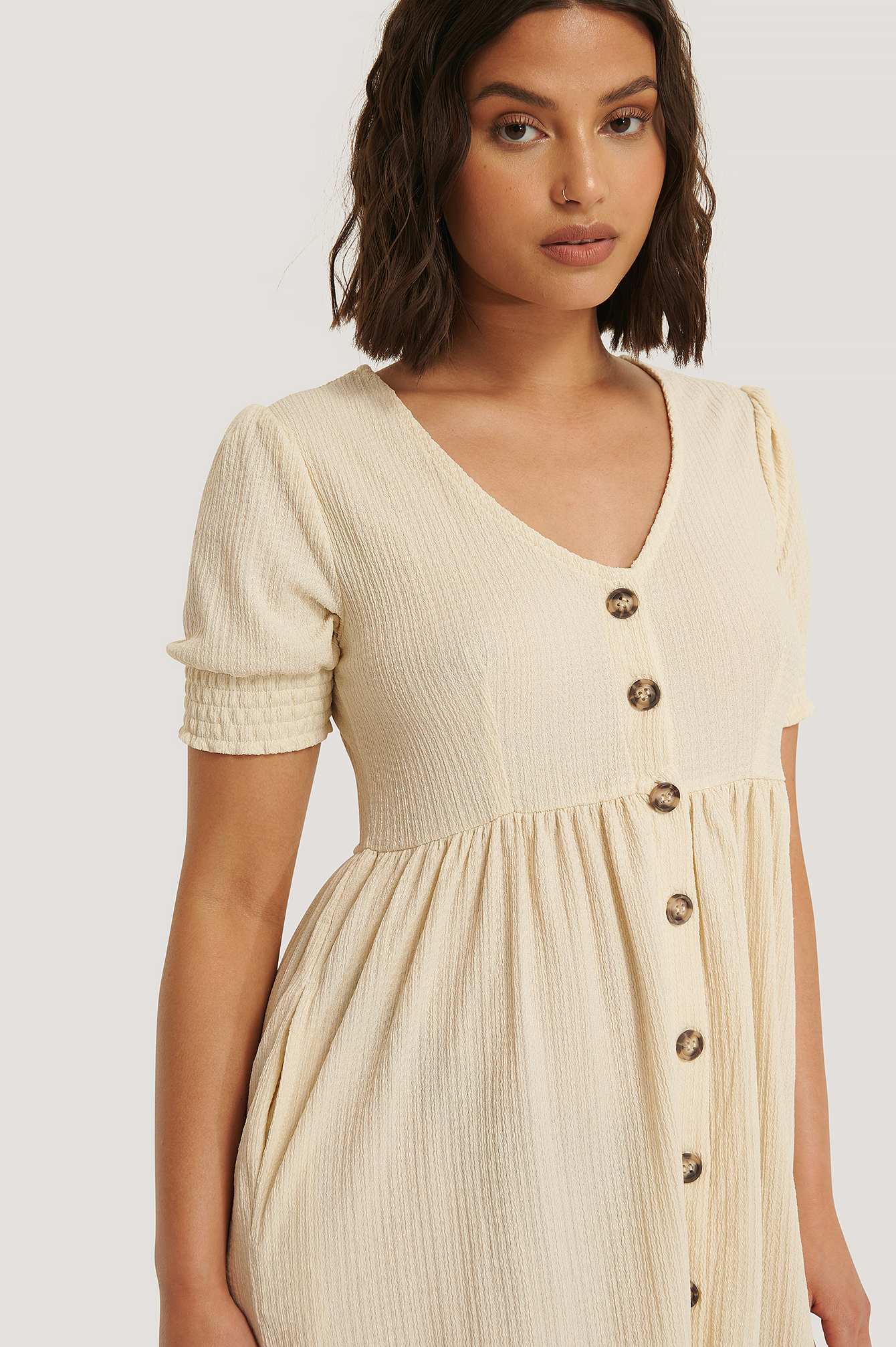 button jersey dress