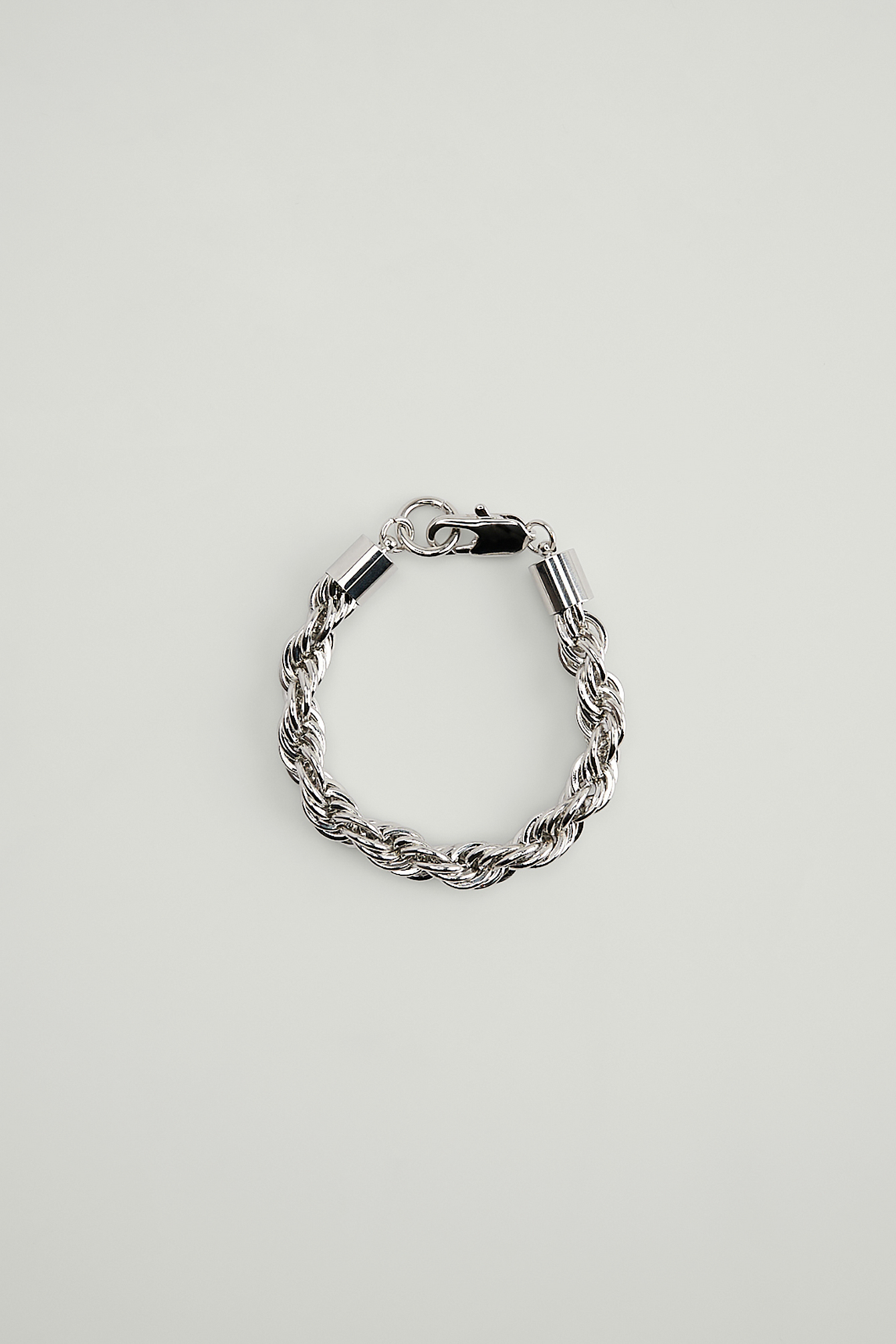 Silver Recycled Chunky Rope Chain Bracelet