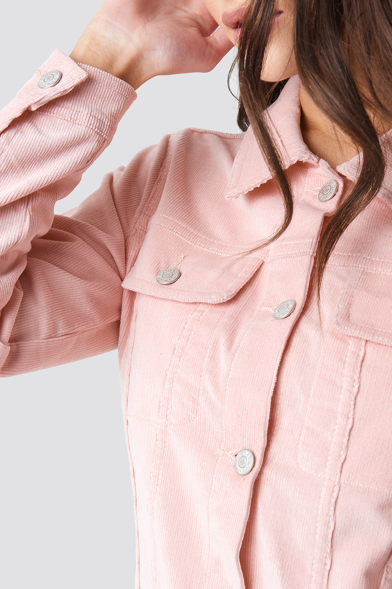 pink cord jacket