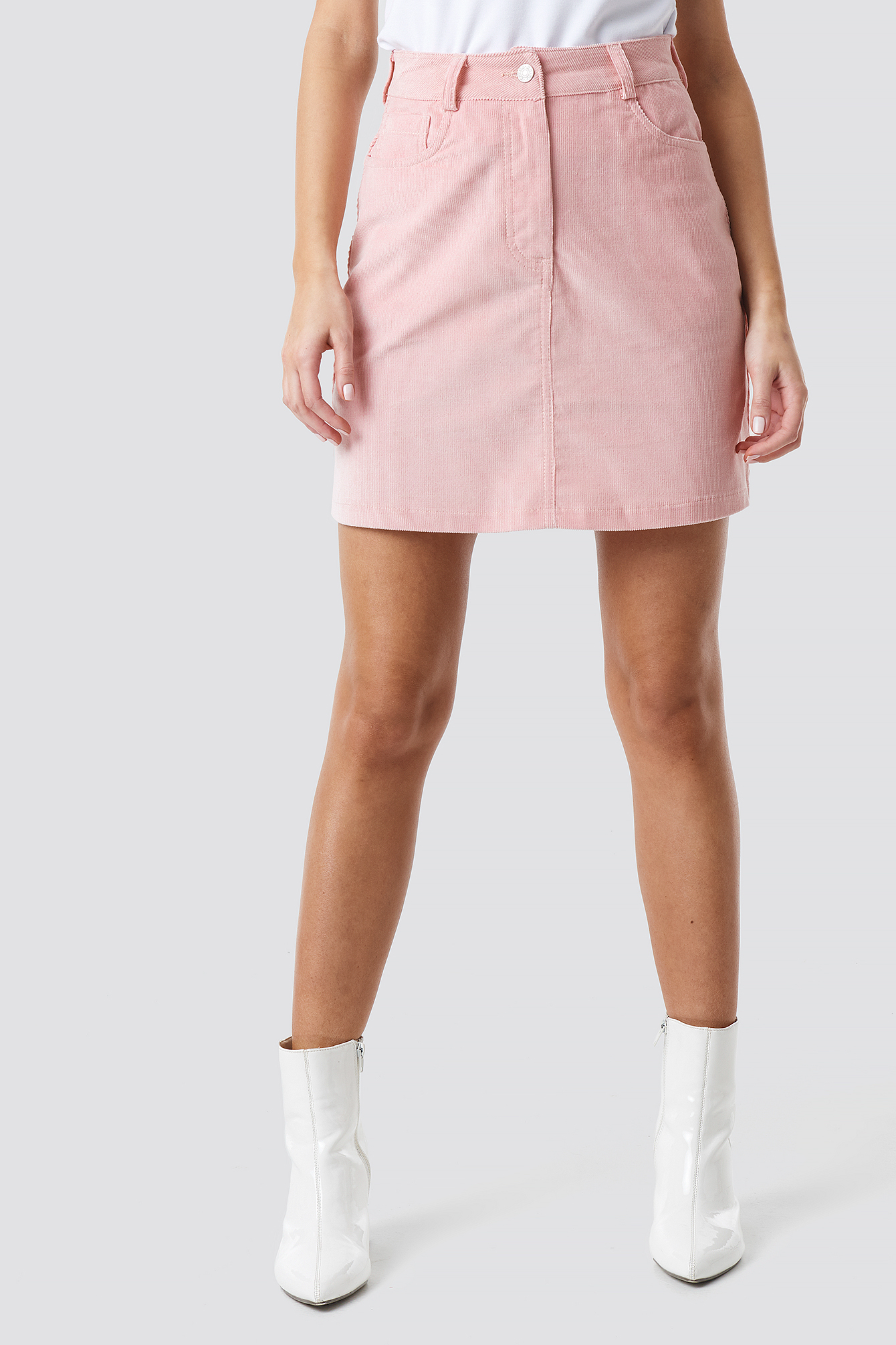 pink mini skirt co ord