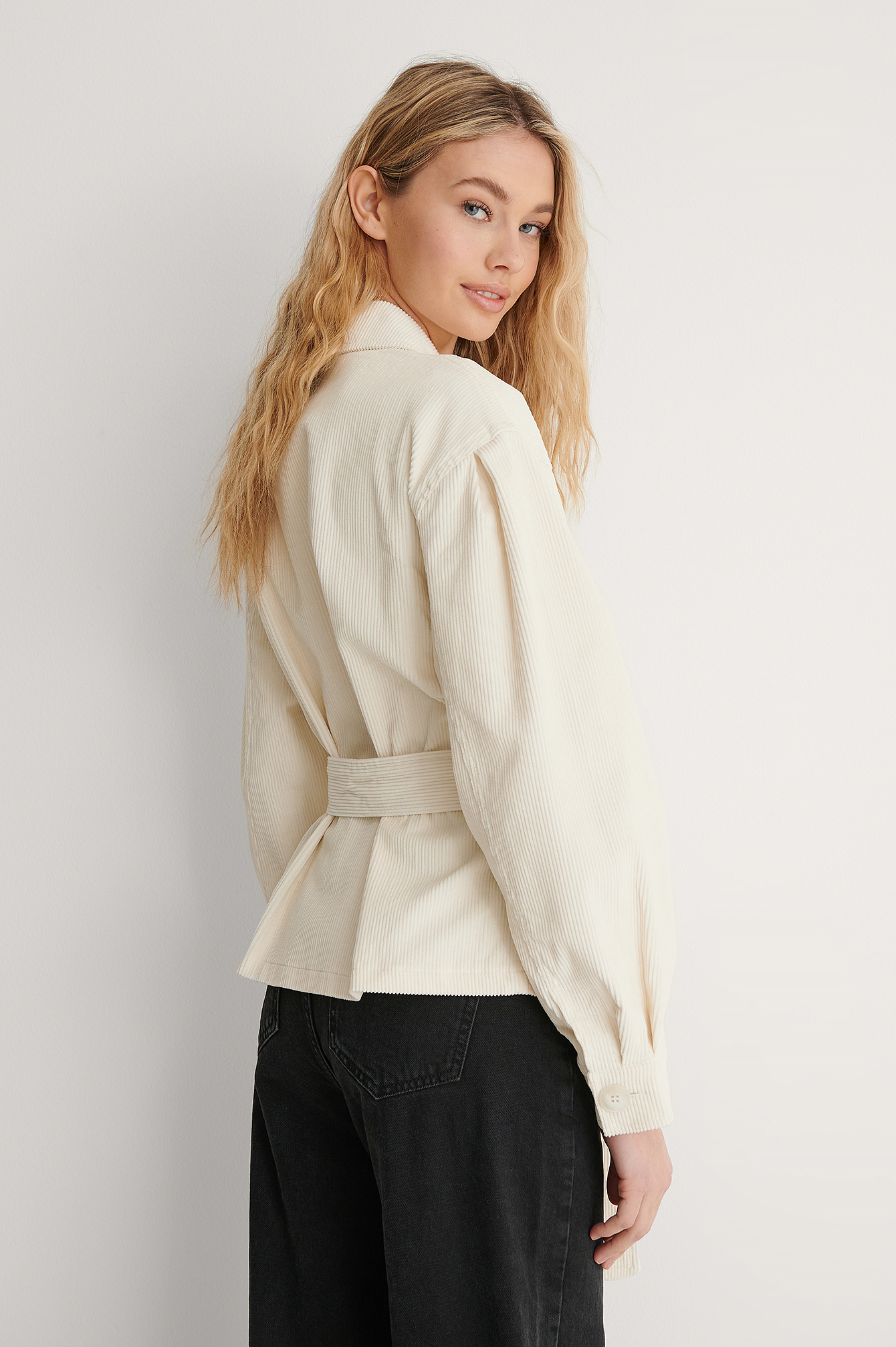 corduroy belted jacket