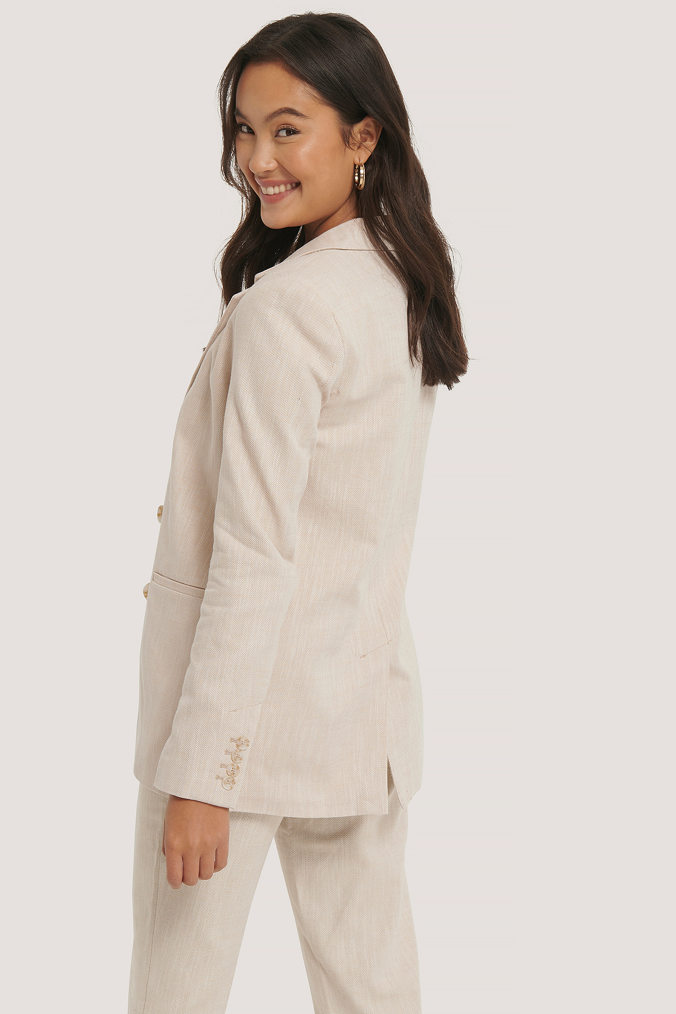 Cotton Blazer Beige