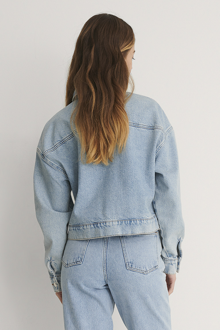 light blue fuzzy jacket