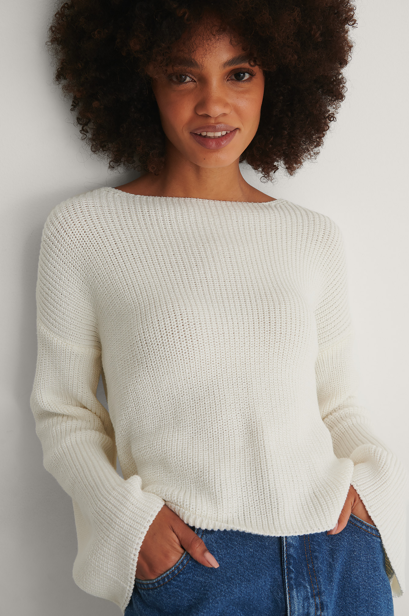 cropped long sleeve knit