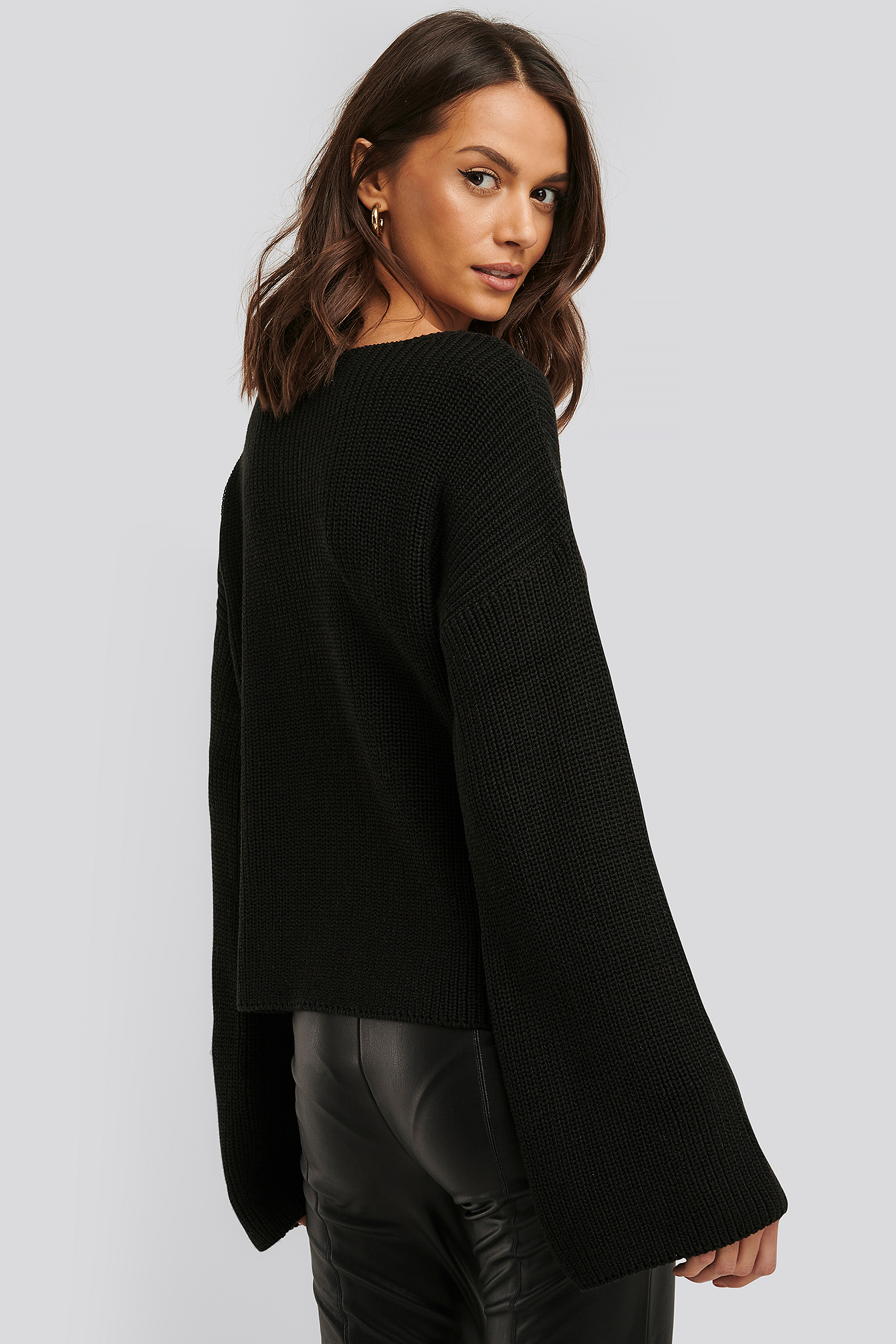 cropped long sleeve knit