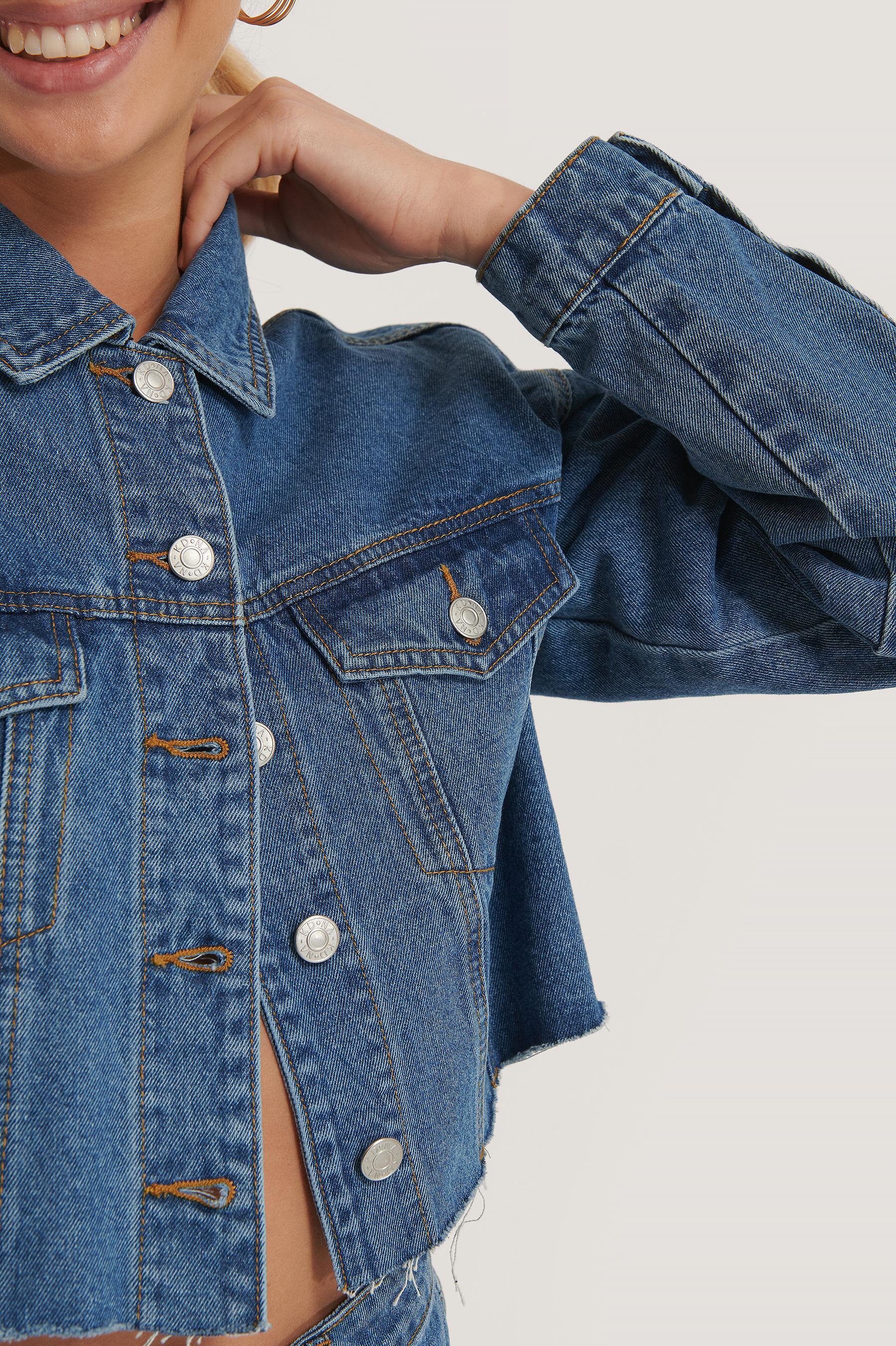 raw blue denim jacket