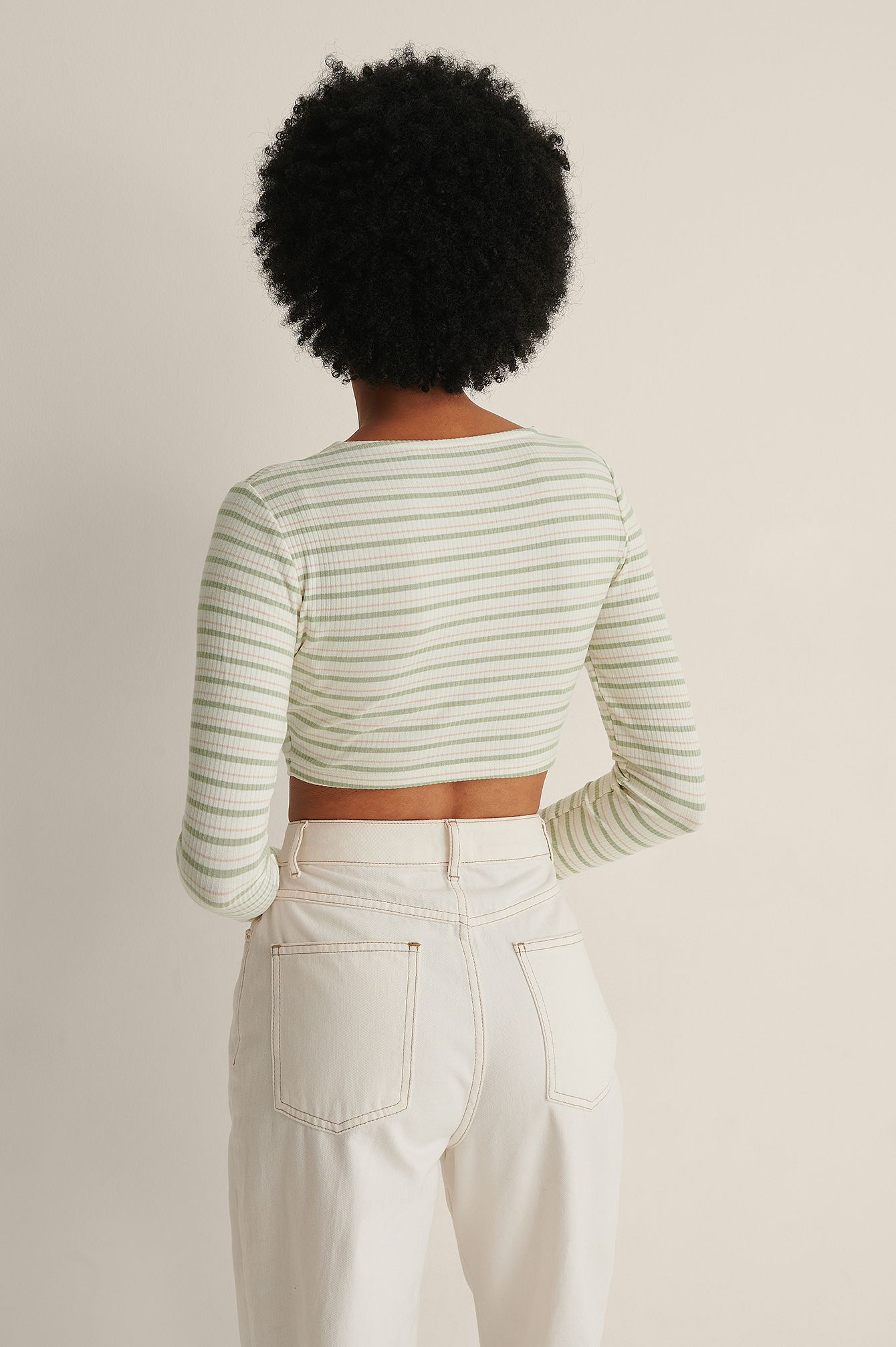 light green cropped cardigan