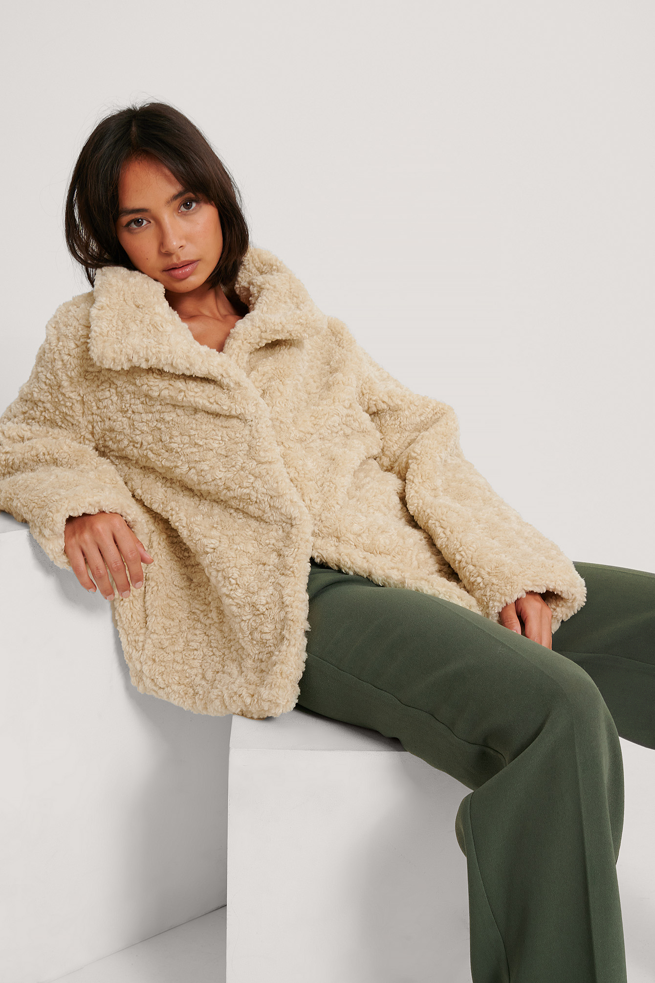 teddy bear jacket beige