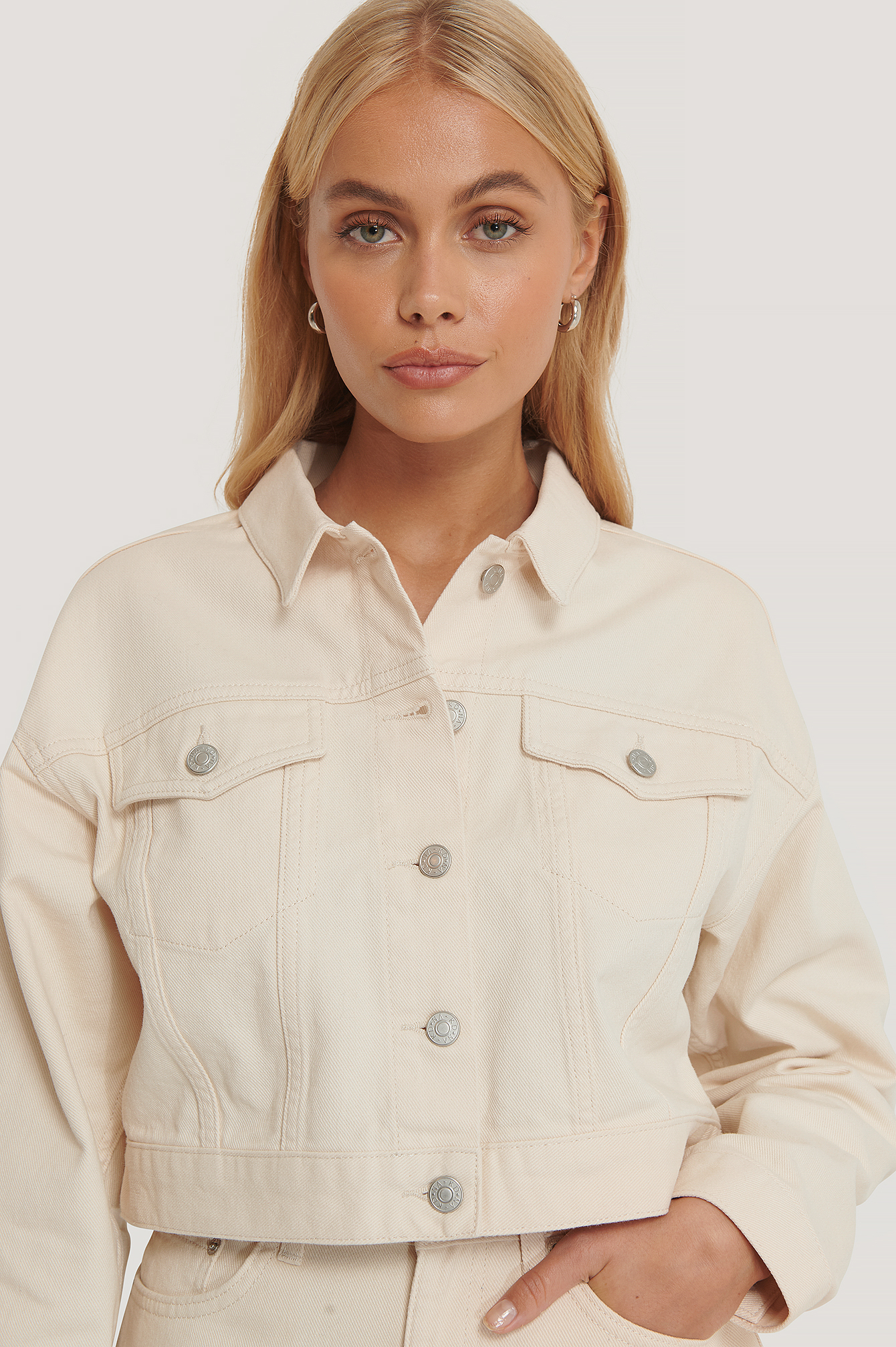 cream cropped jacket