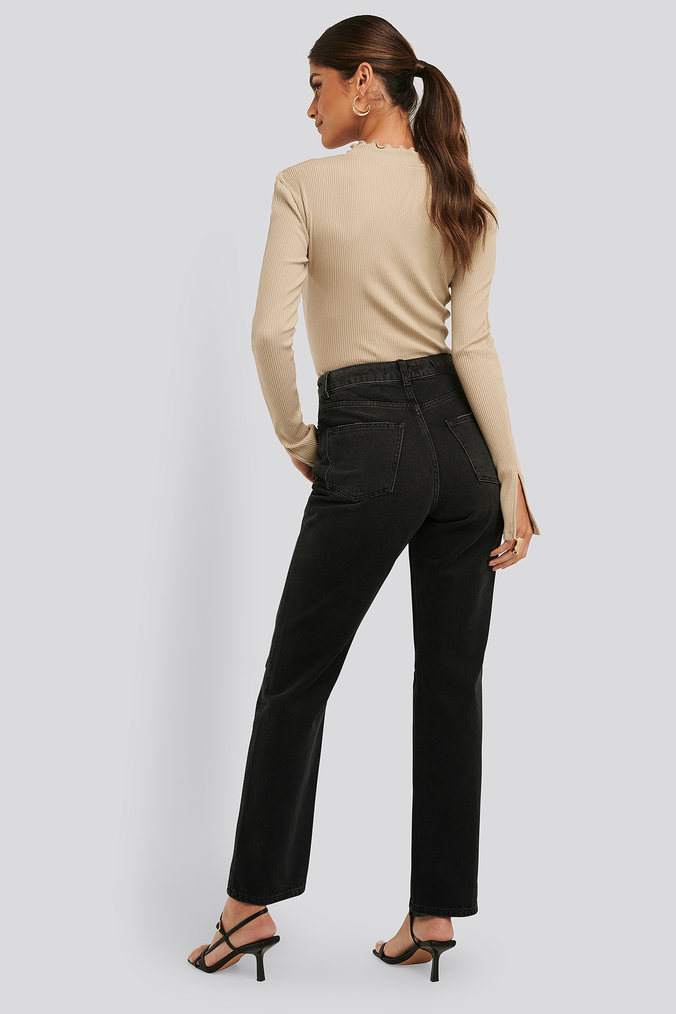 nakd distressed straight fit jeans