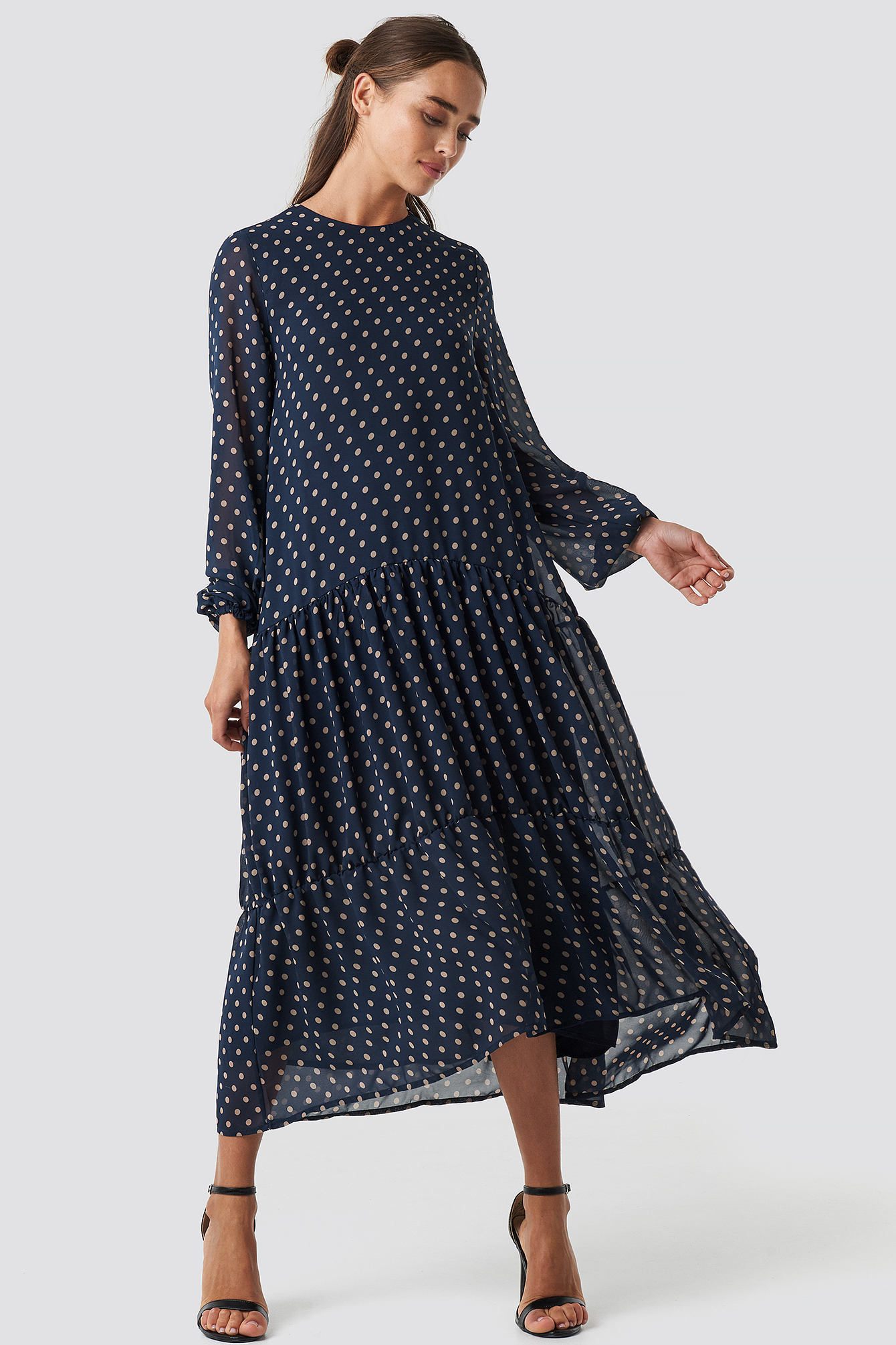Dotted chiffon dress Clearance