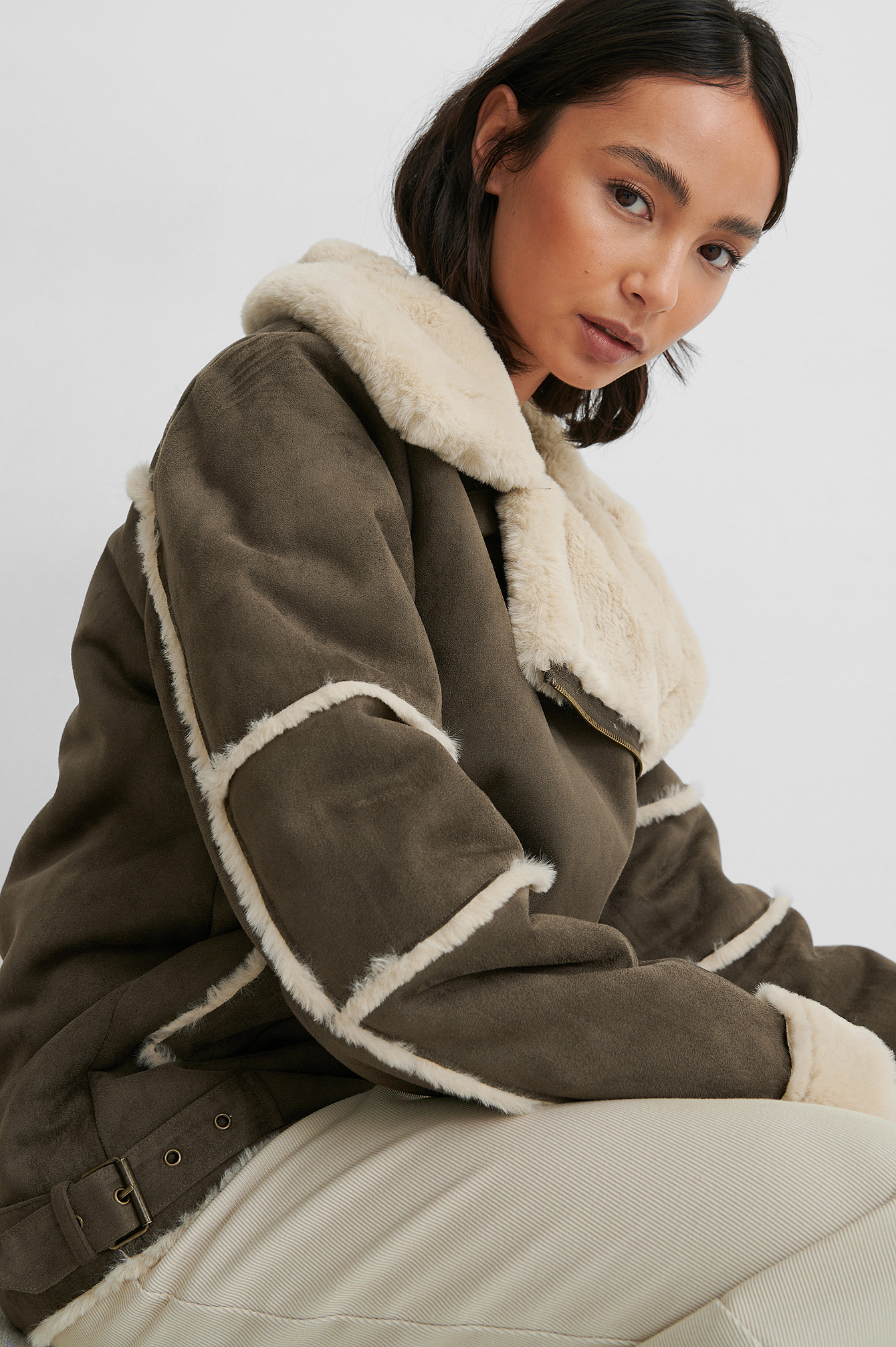 aviator faux fur jacket