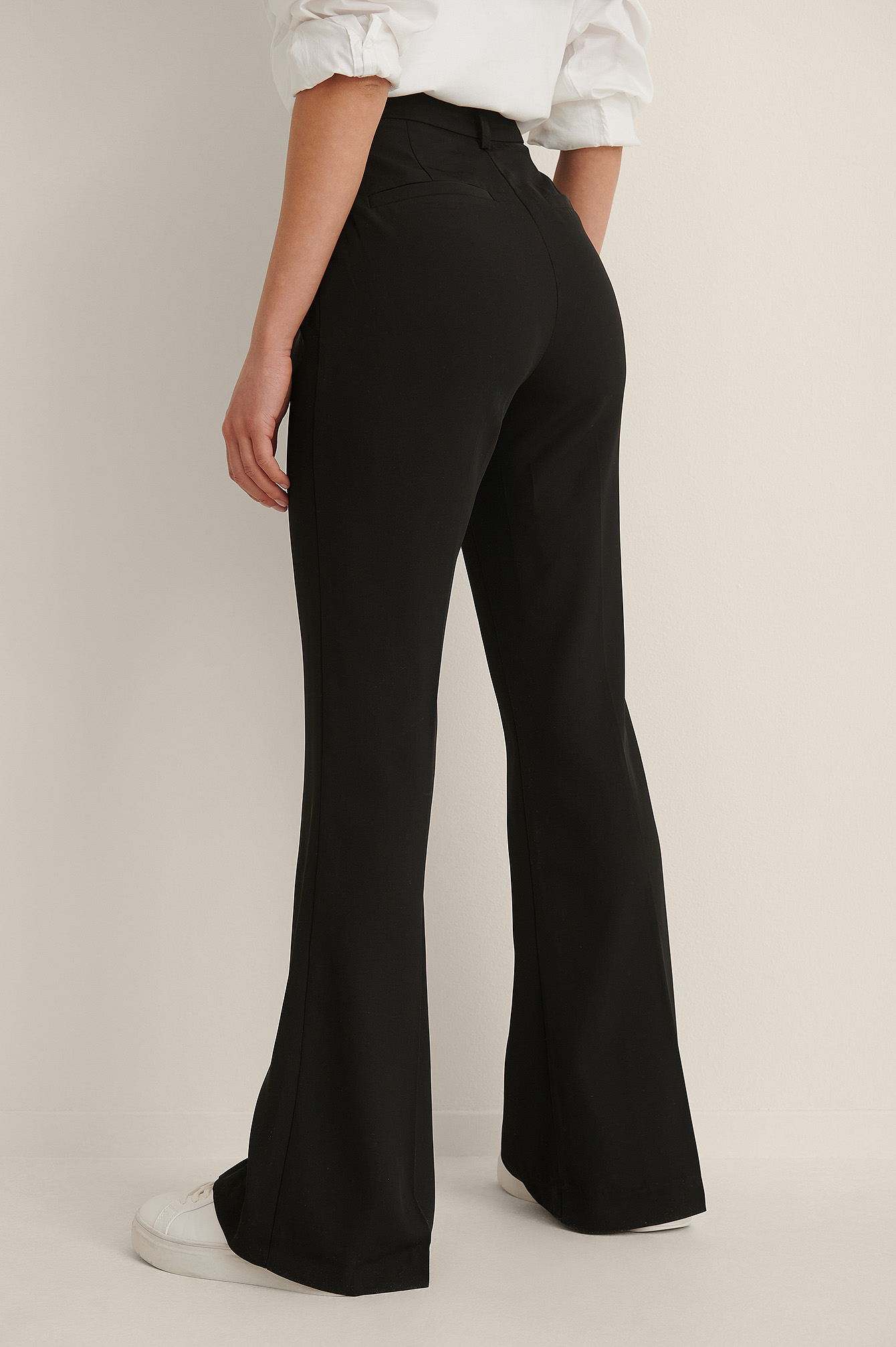 black flare leg pants