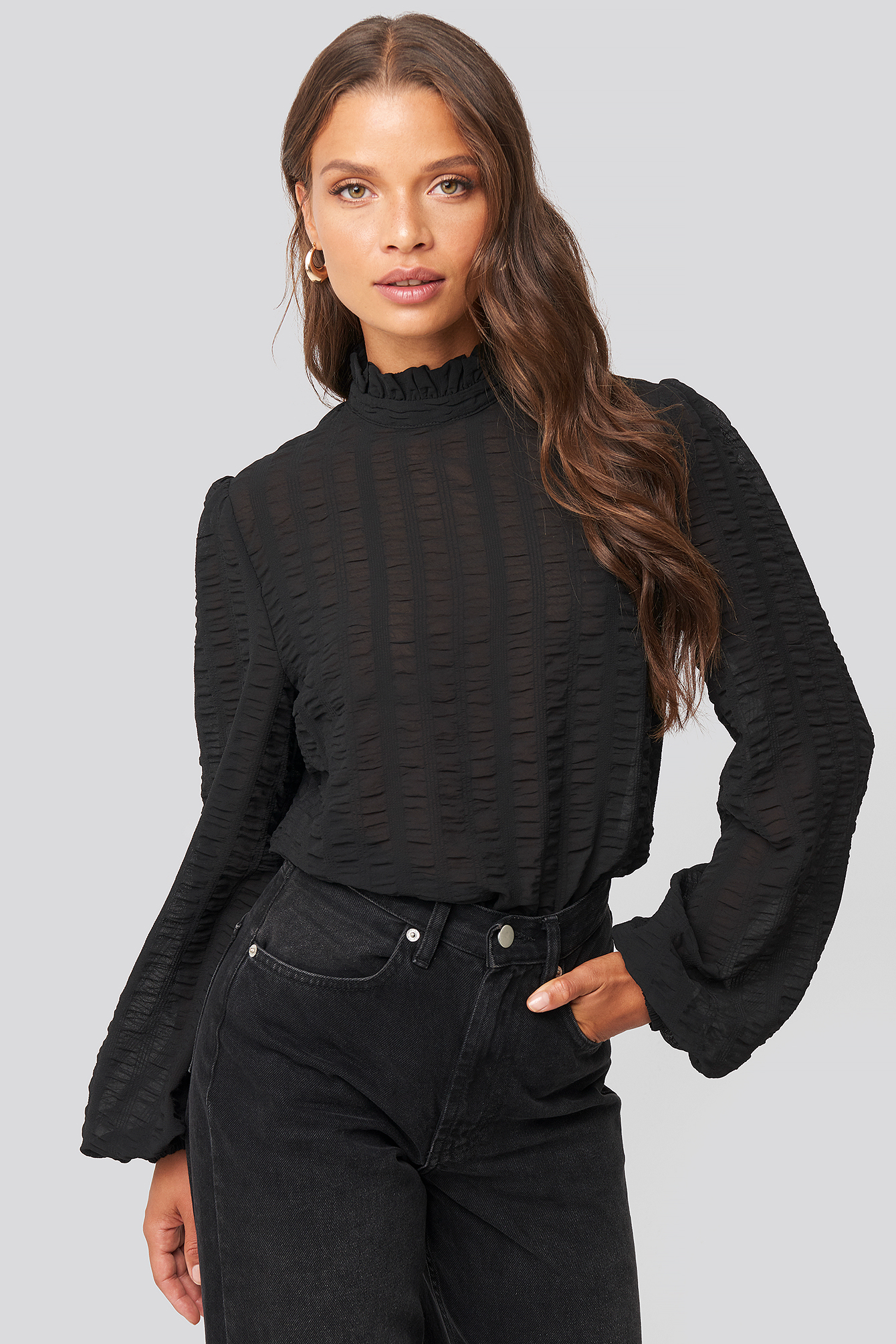 structured frill blouse nakd