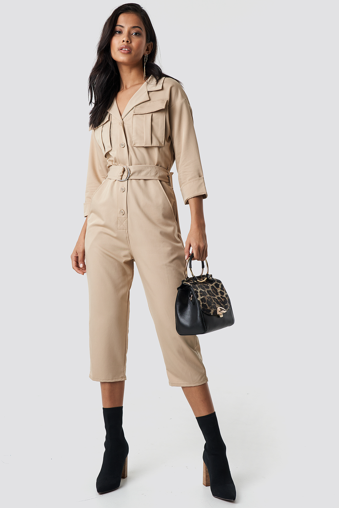 beige jumpsuit womens