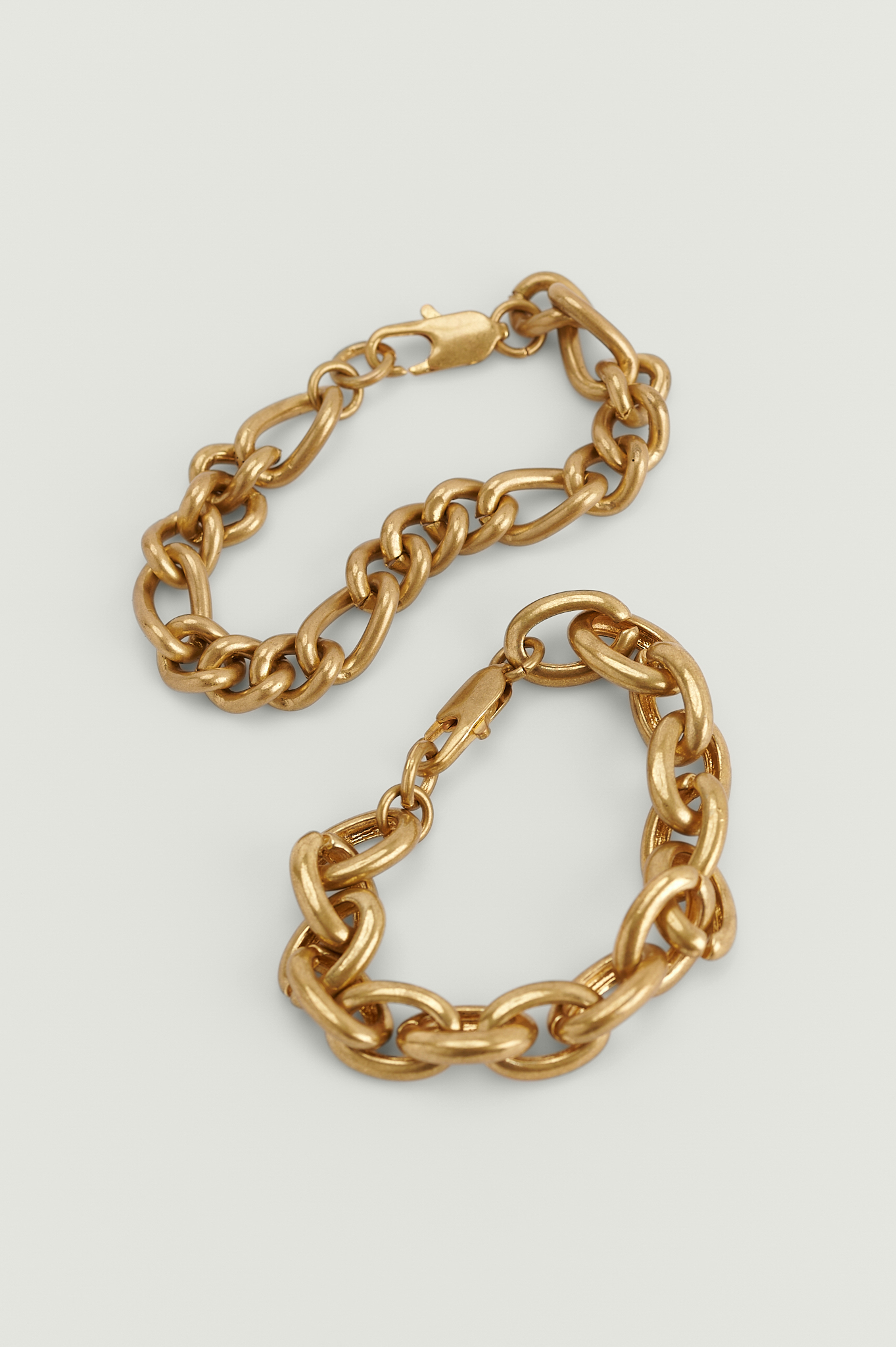 Gold Frosted Double Pack Chunky Bracelet