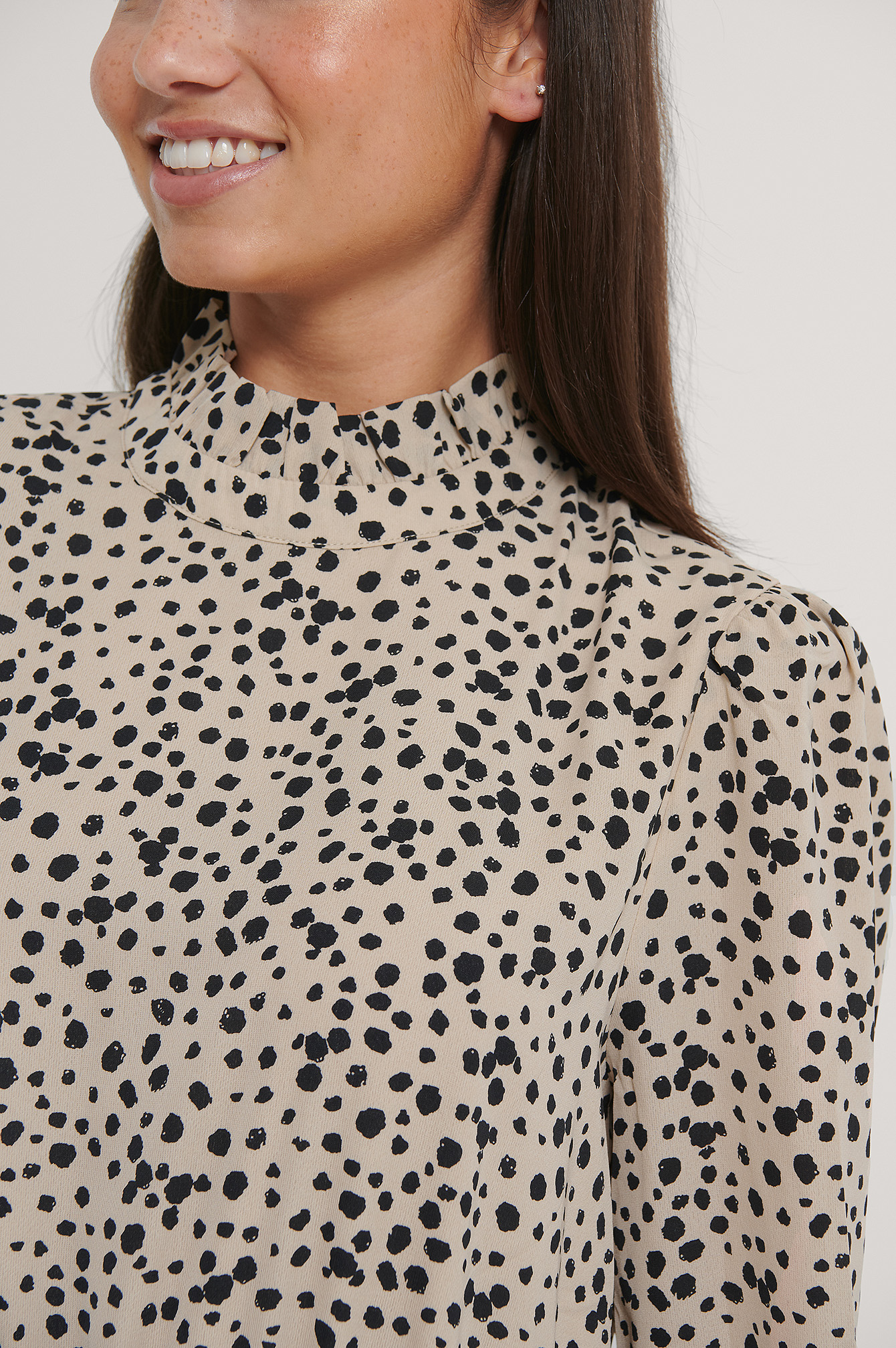 animal print high neck dress