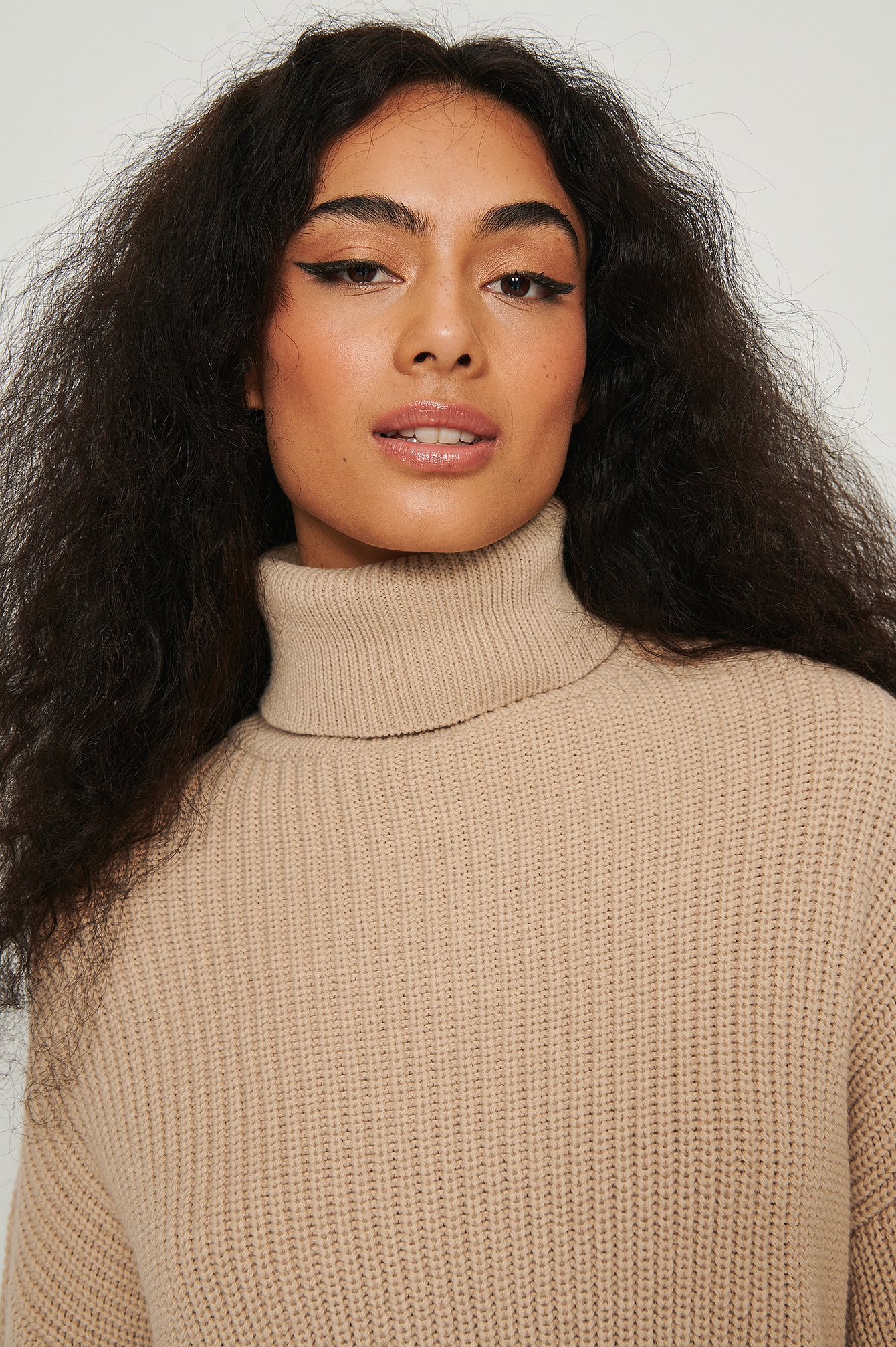 only neck and sleeves sweater